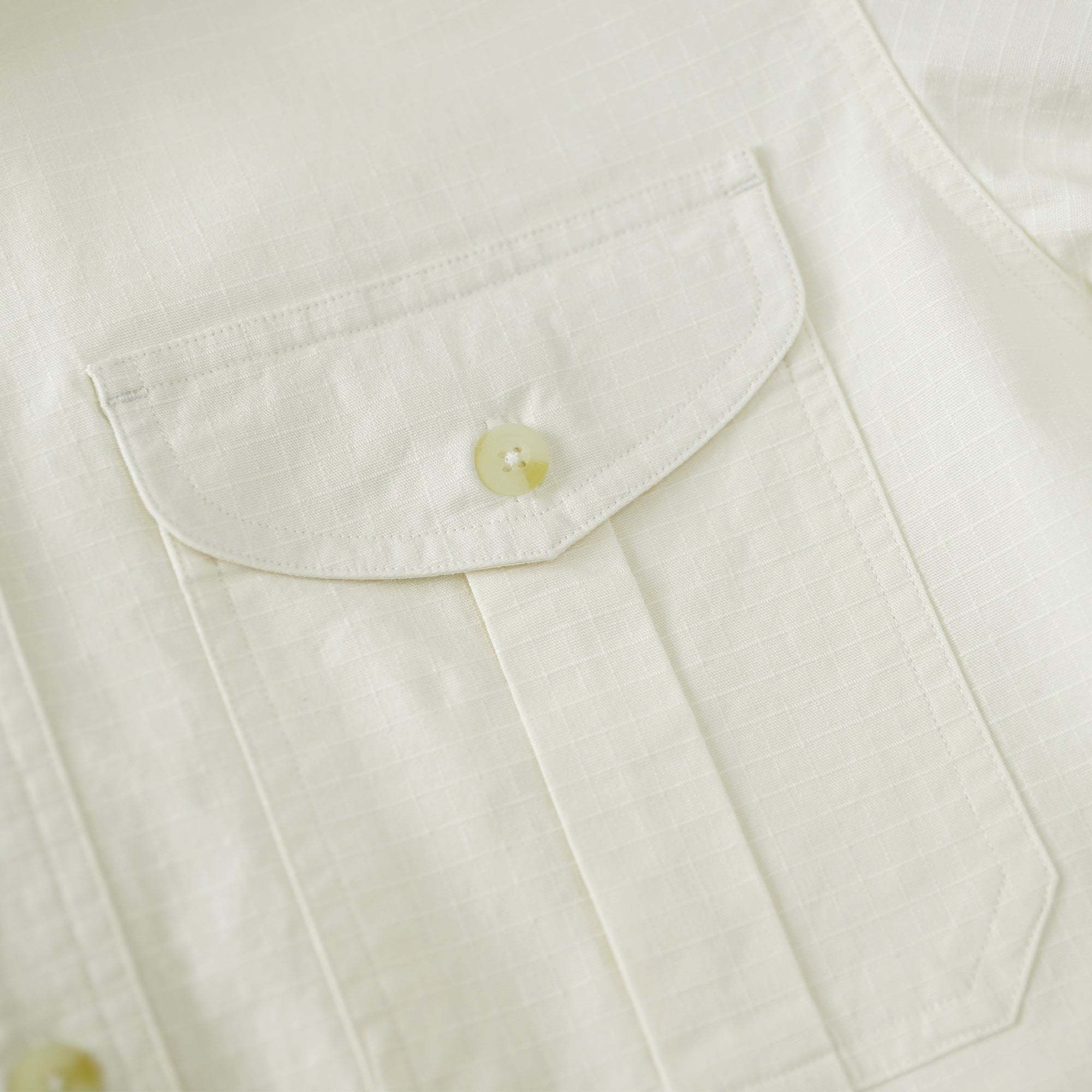Dubinik? 6.5oz Mens Button Up Shirts Long Sleeve Casual Beige White Solid Shirts for Men Two Pocket Regular Fit Comfortable with Stretch Shirt#0056009