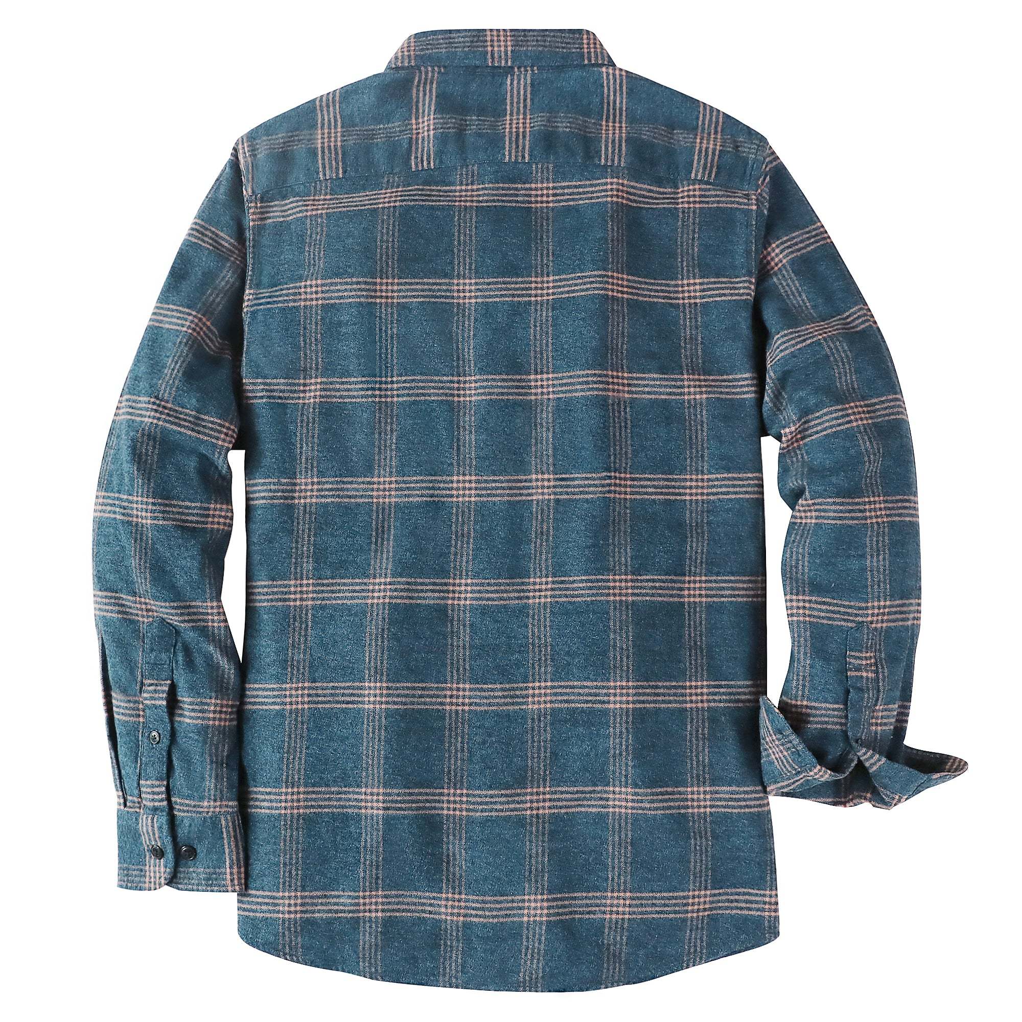 6oz Men's Plaid Flannel Long Sleeve Shirts #0339