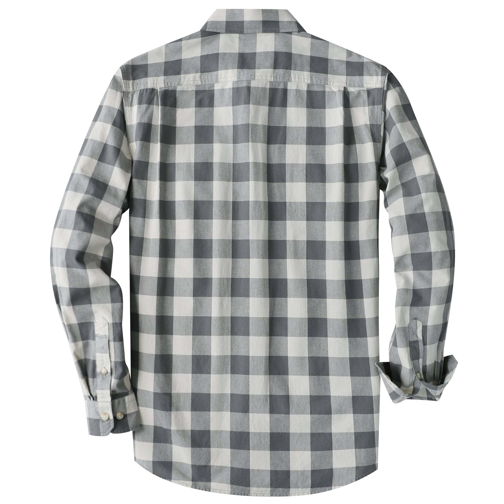 Dubinik? 4.6oz Mens Lightweight Pure Cotton Long Sleeve Button Down Plaid Shirt#101815