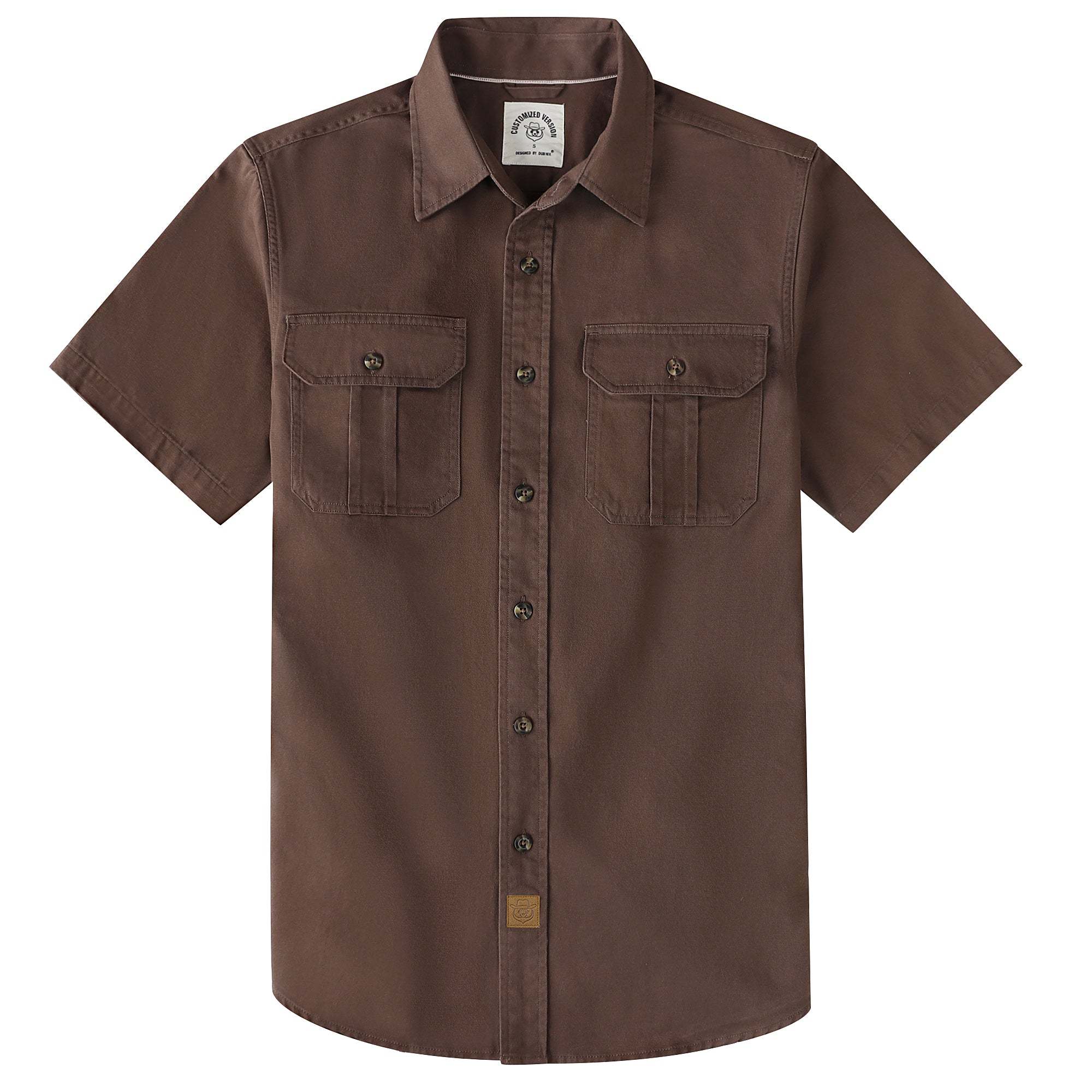 Dubinik? Men’s Short Sleeve Button Down Work Shirt – 2 Pocket Cotton Casual#10710