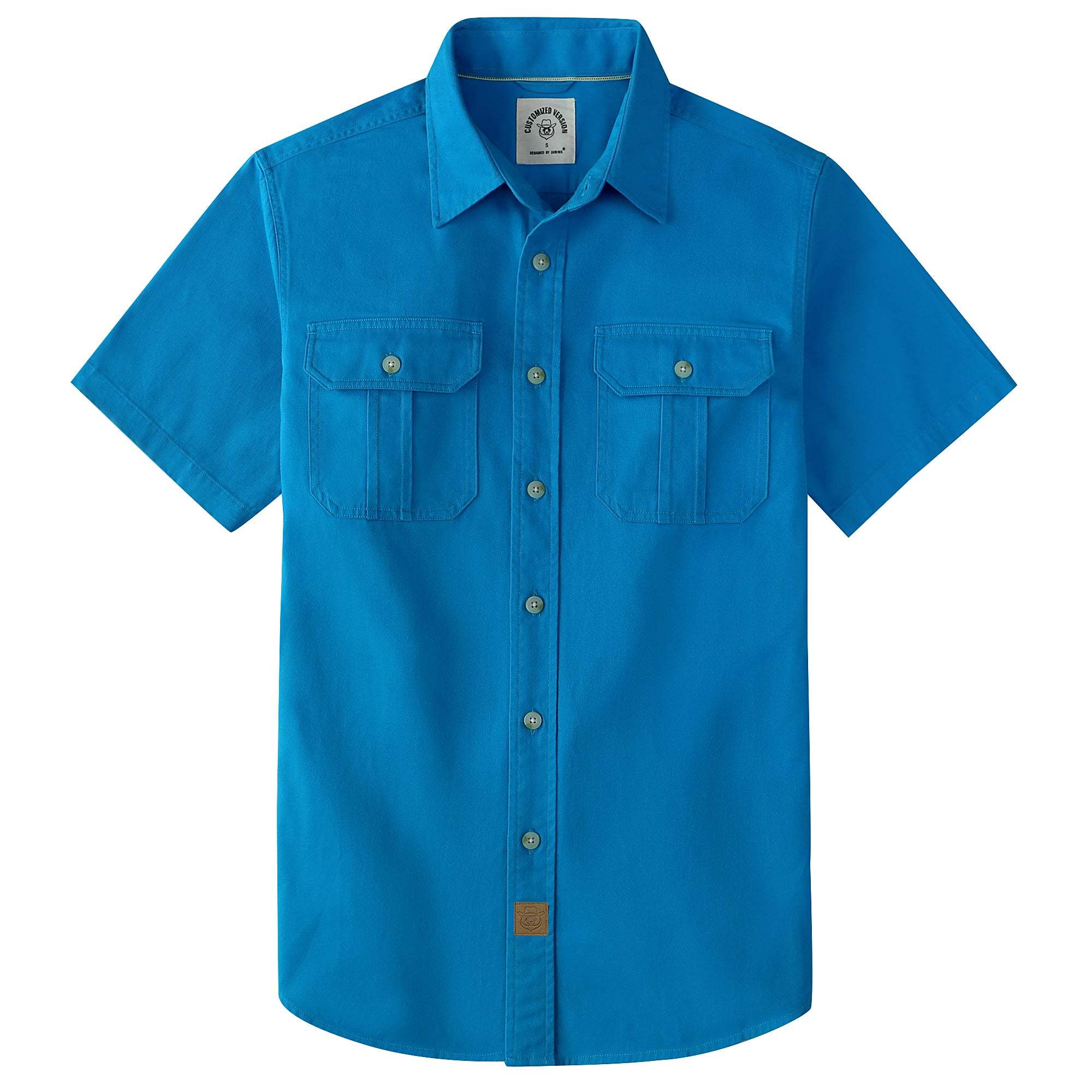 Dubinik? Men’s Short Sleeve Button Down Work Shirt – 2 Pocket Cotton Casual#10706