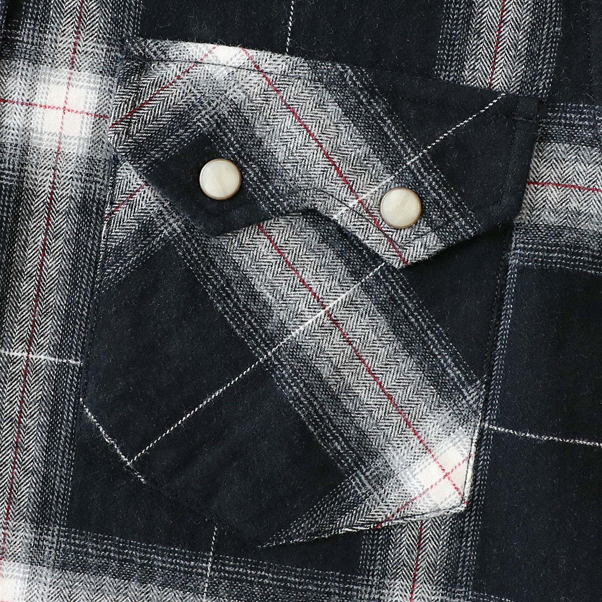 Dubinik? 6.3oz Flannel Shirt for Men Long Sleeve Casual Cozy Snap Button Sawtooth Pocket Western Plaid Shirts Soft Pure Cotton#37021