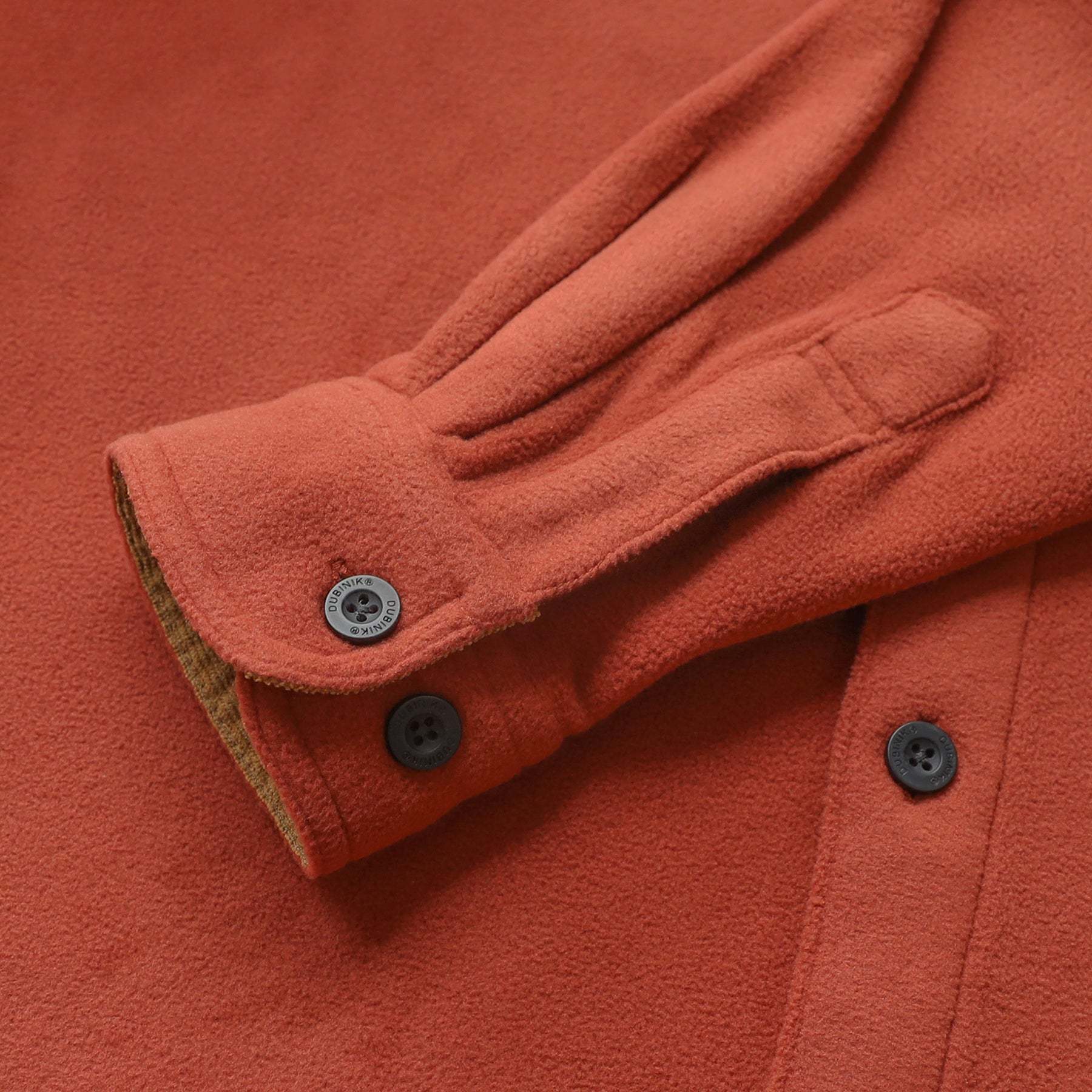 Mens Long Sleeve Orange Red Solid Fleece Shirt Casual Button Down Light-in-weight Shirt #0242