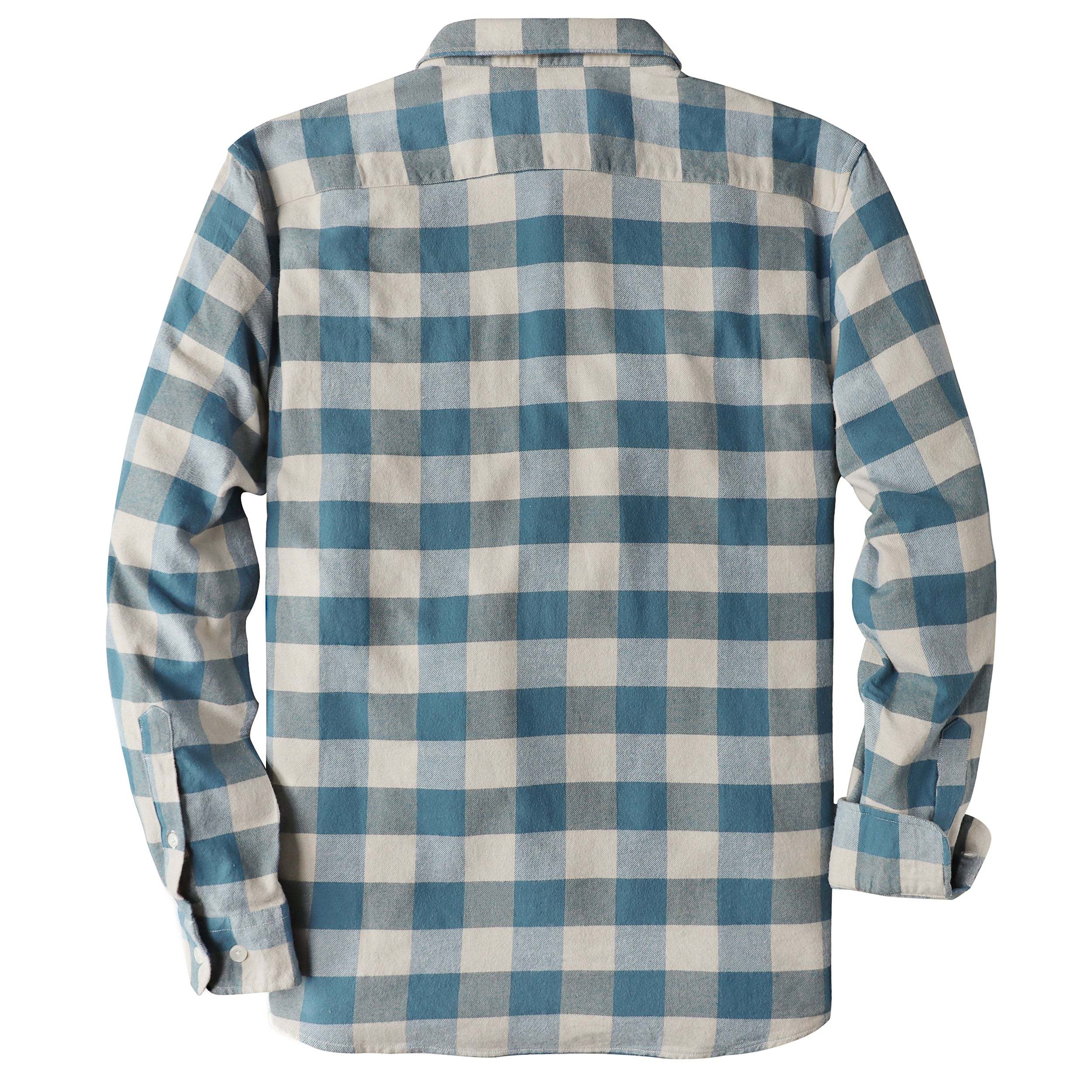 6oz Men's Plaid Flannel Long Sleeve Shirts #0325