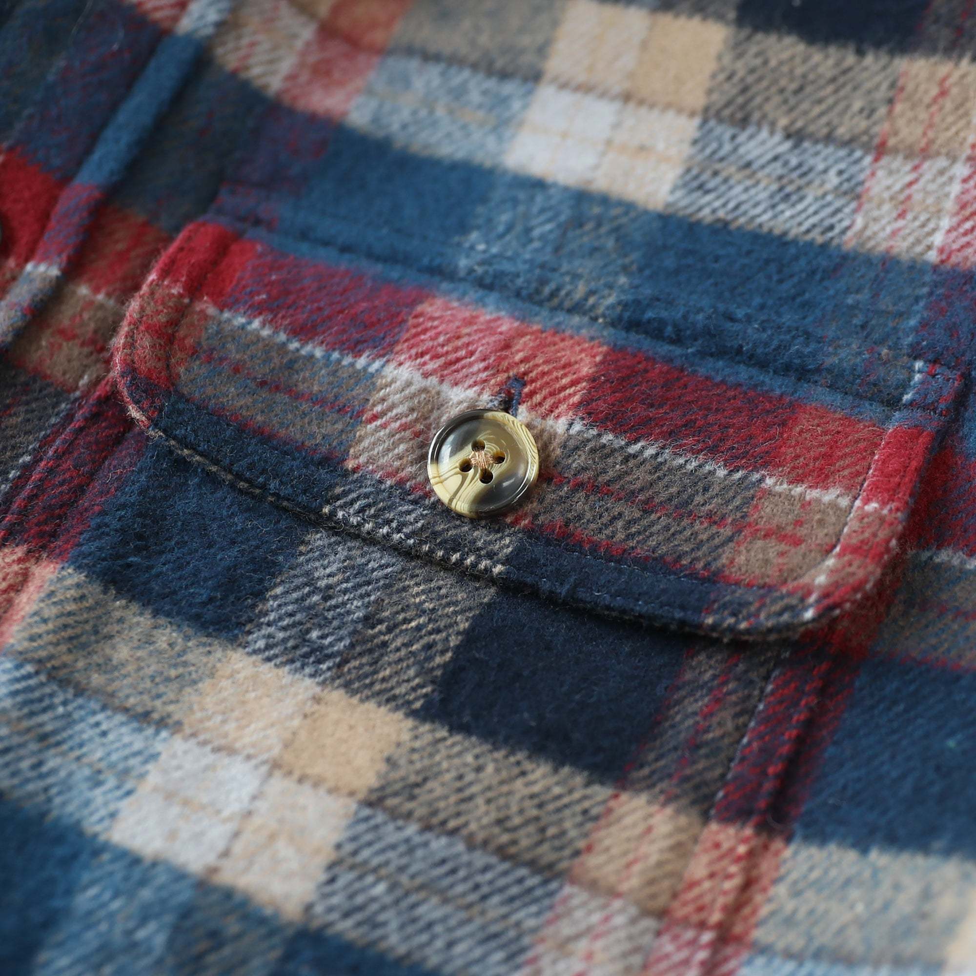 Dubinik? 10.8oz Men's Flannel Shacket Plaid Jacket with Warm Lining Button Up#38411