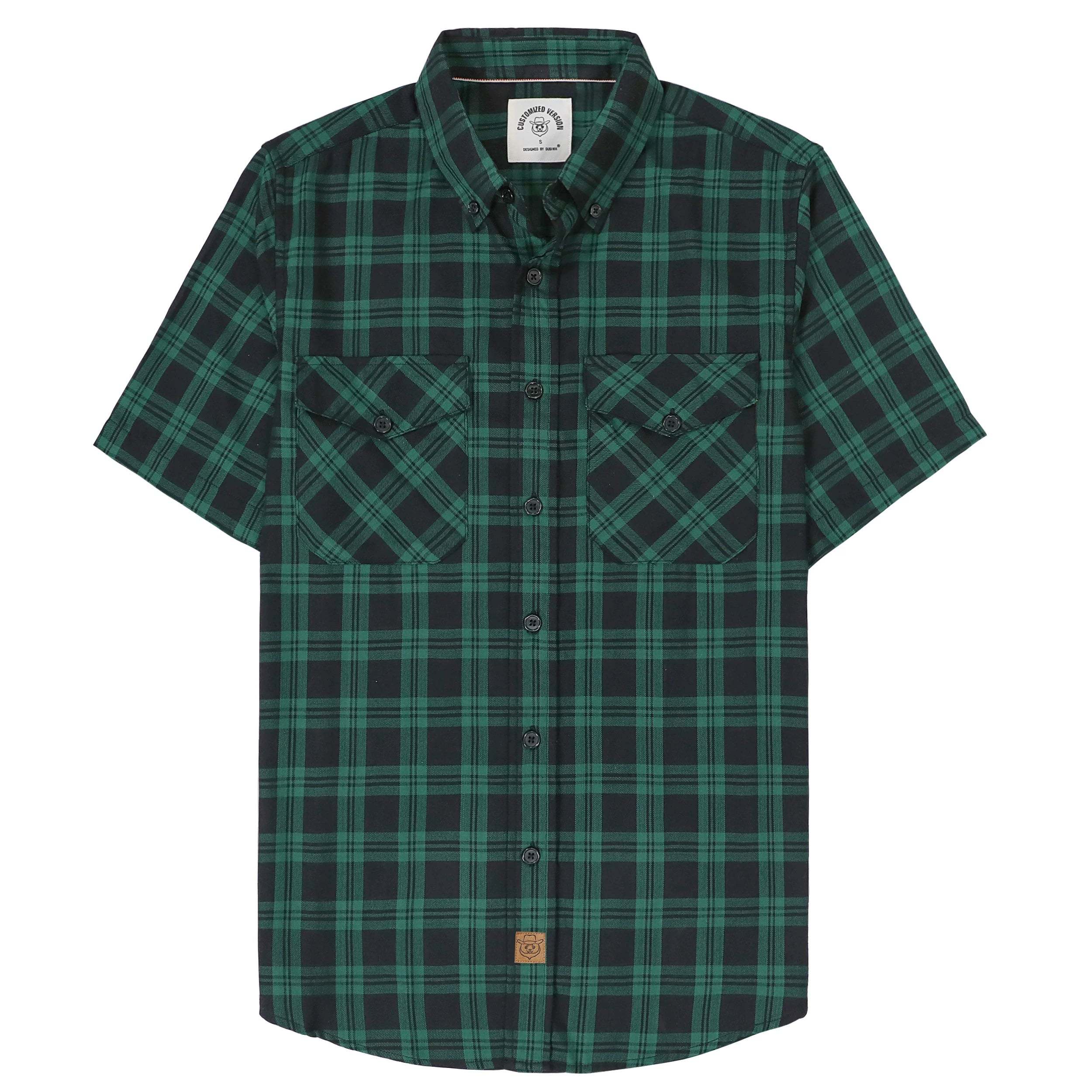 Dubinik? Bamboo Viscose Mens Short Sleeve Button Down Pockets Shirts#39204