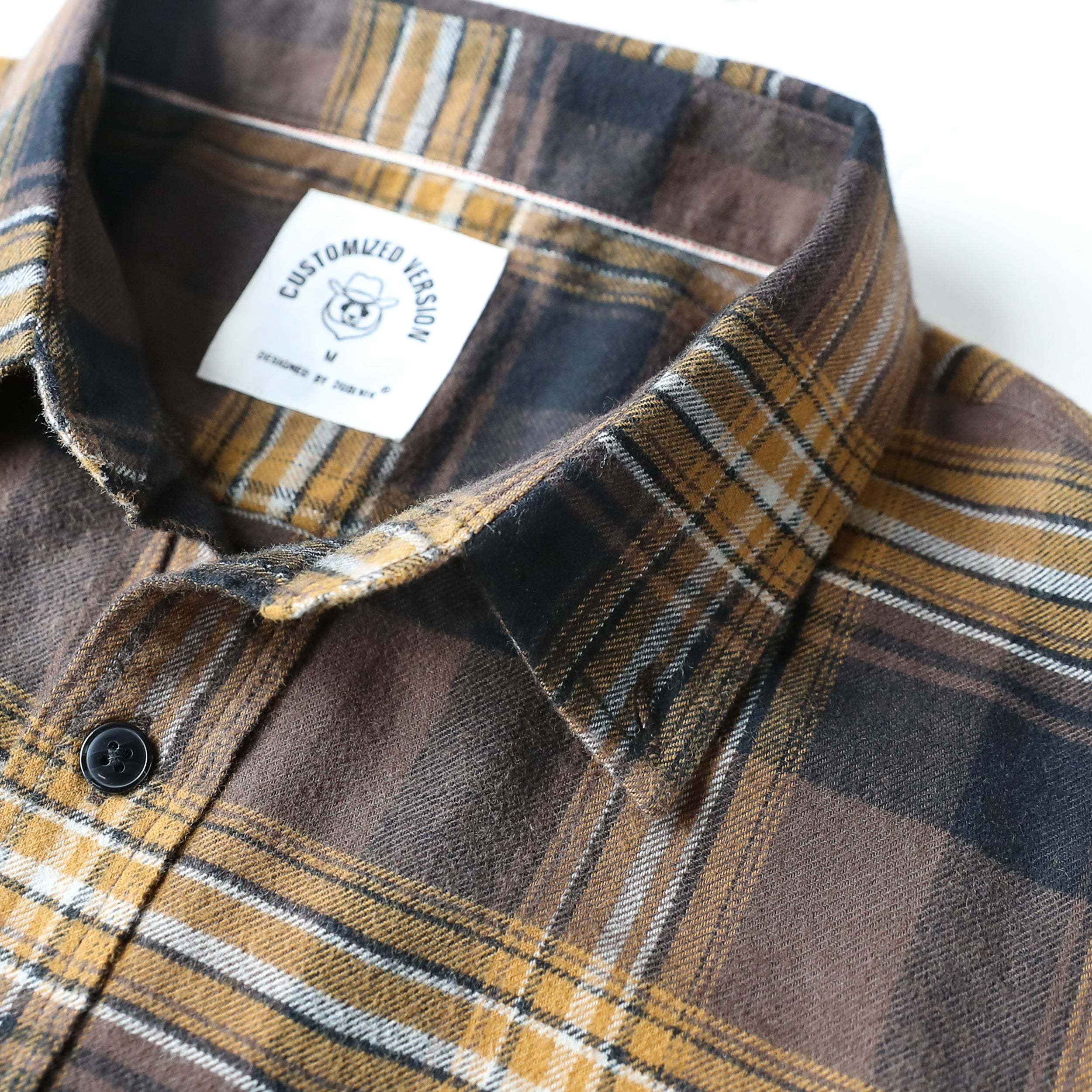 Dubinik? 6oz Mens Flannel Shirts Long Sleeve Button Down Casual Work Plaid Shirt Men All Cotton Soft with Pocket Regular Fit#03-046