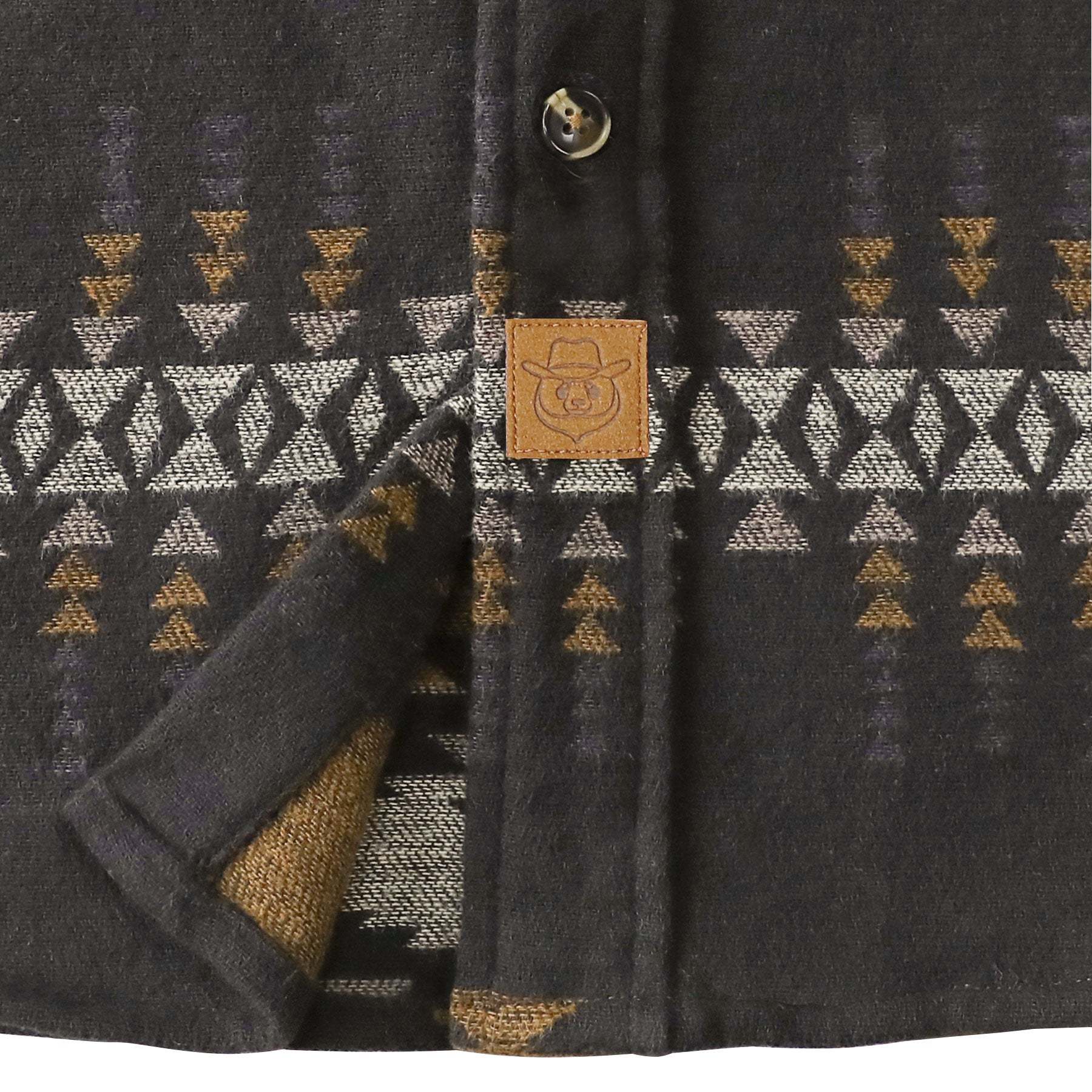 Dubinik? 8.1oz Ultra Heavyweight Mens Aztec Flannel Shirt Long Sleeve Button Down All Cotton Soft Brushed Cowboy Utility Casual Shirt Jacket#30028