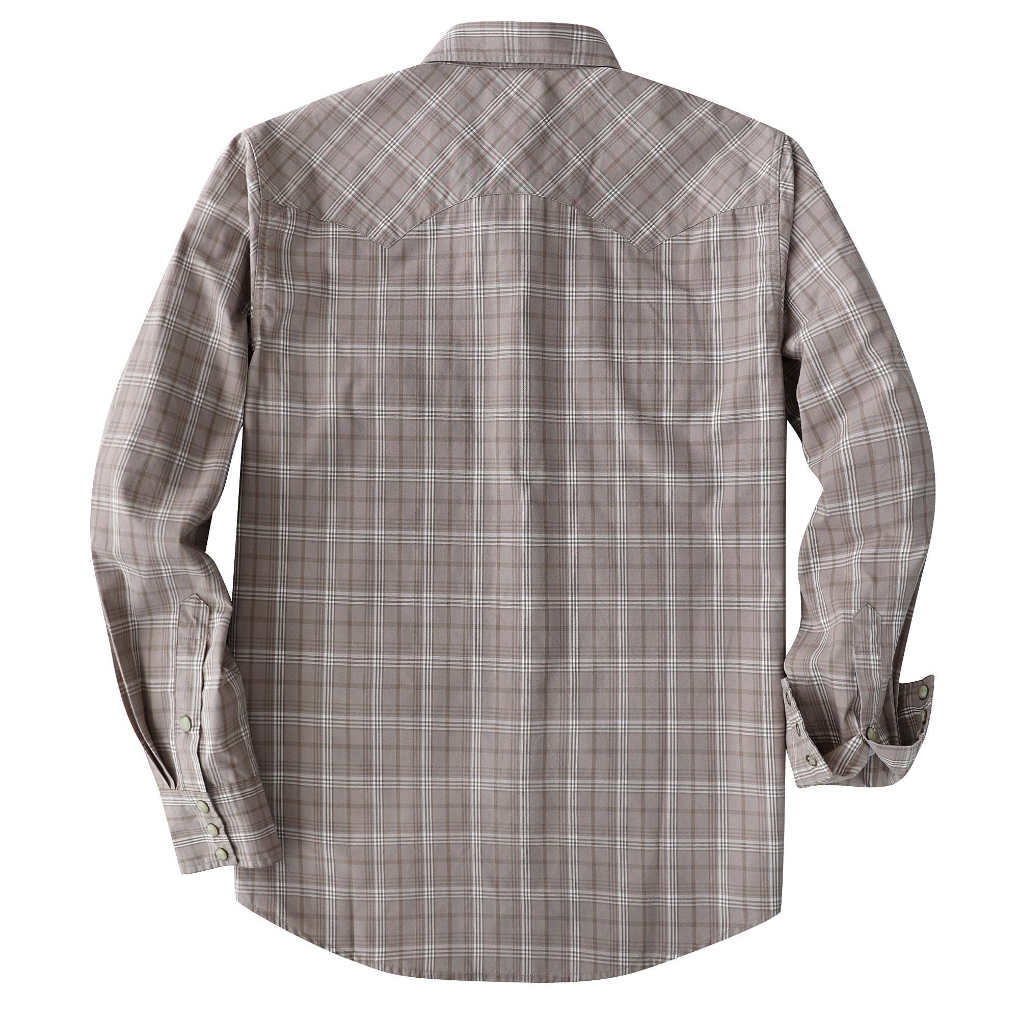 Dubinik? 4.1oz Pearl Snap Shirts For Men Long Sleeve Lightweight Casual Sawtooth Pocket Western Plaid Cowboy Cotton Vintage Work Shirt#48016