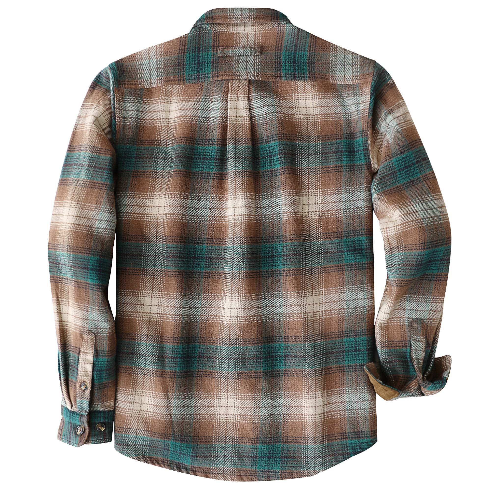 Dubinik? 10.8oz Ultra Heavyweight Mens Flannel Shirts Long Sleeve Casual Button Down Pocket Soft Warm Cotton Shirt#84005