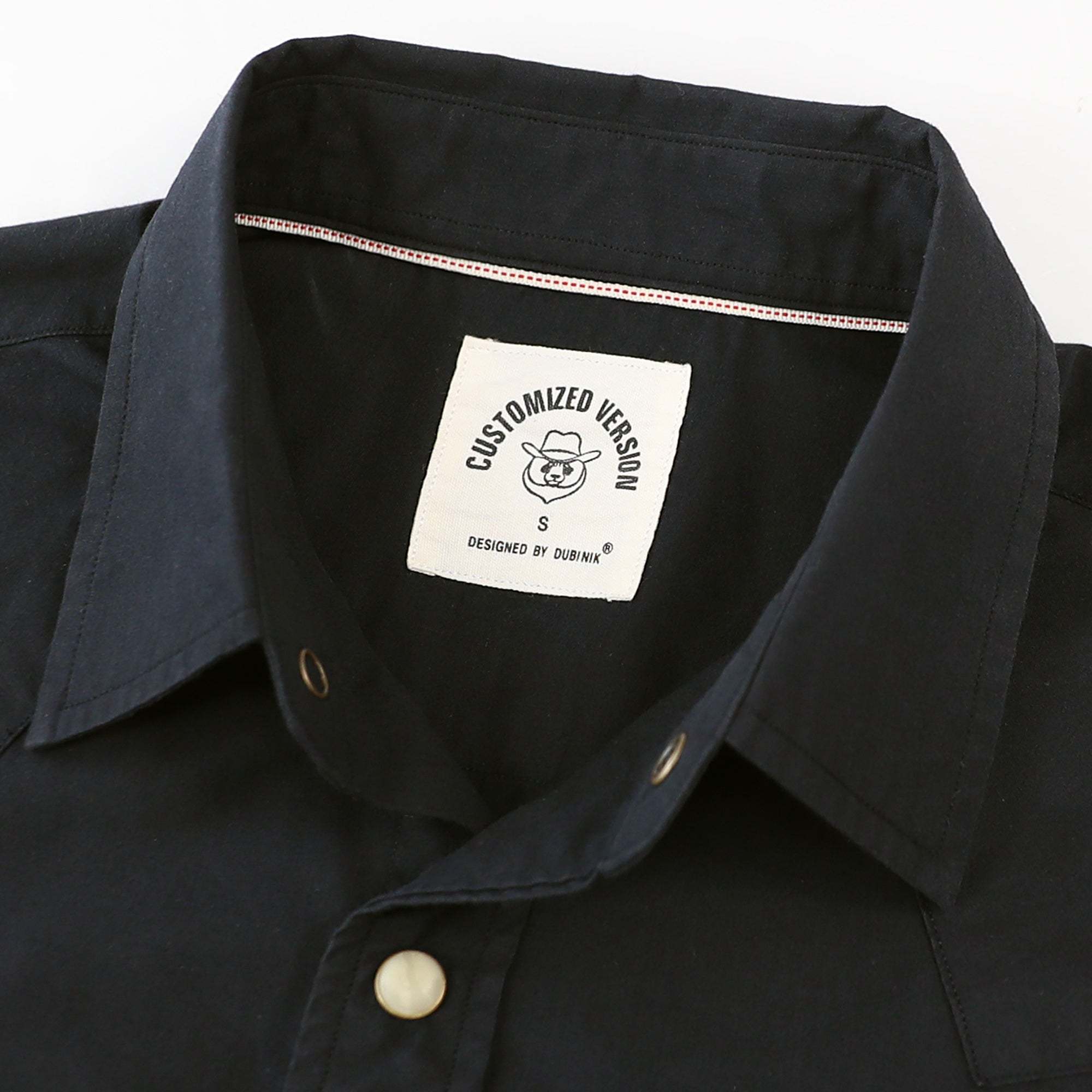 Dubinik? 4.1oz Pearl Snap Solid Black Shirts For Men Long Sleeve Lightweight Casual Sawtooth Pocket Western Plaid Cowboy Cotton Vintage Work Shirt#48028