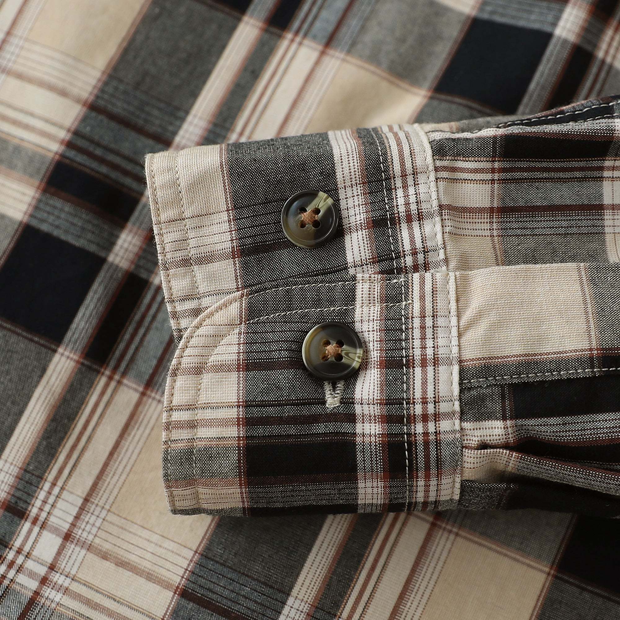 Dubinik? 4.1oz Mens Long Sleeve Button Down Shirts Casual Plaid Shirt with Practical Double Pockets Comfortable and Soft#0050004