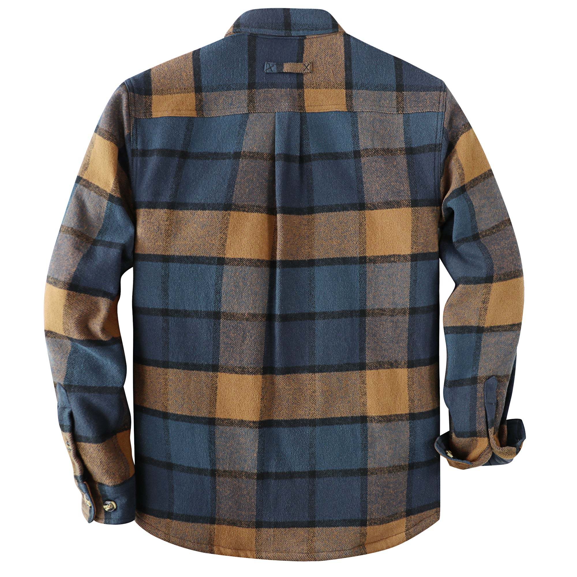 Dubinik? 10.8oz Men's Flannel Shacket Plaid Jacket with Warm Lining Button Up#38403