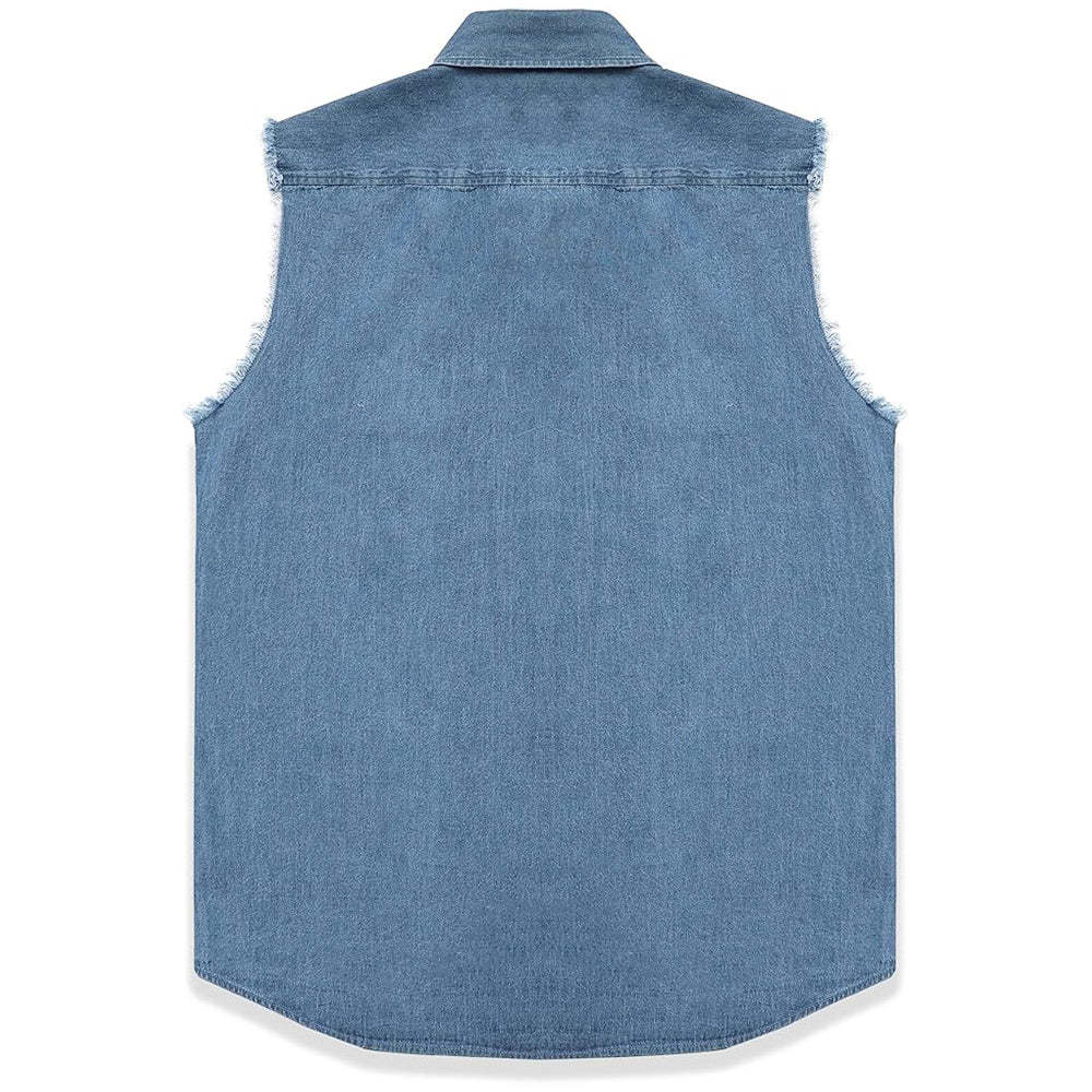 Men's sleeveless denim undershirt #1211