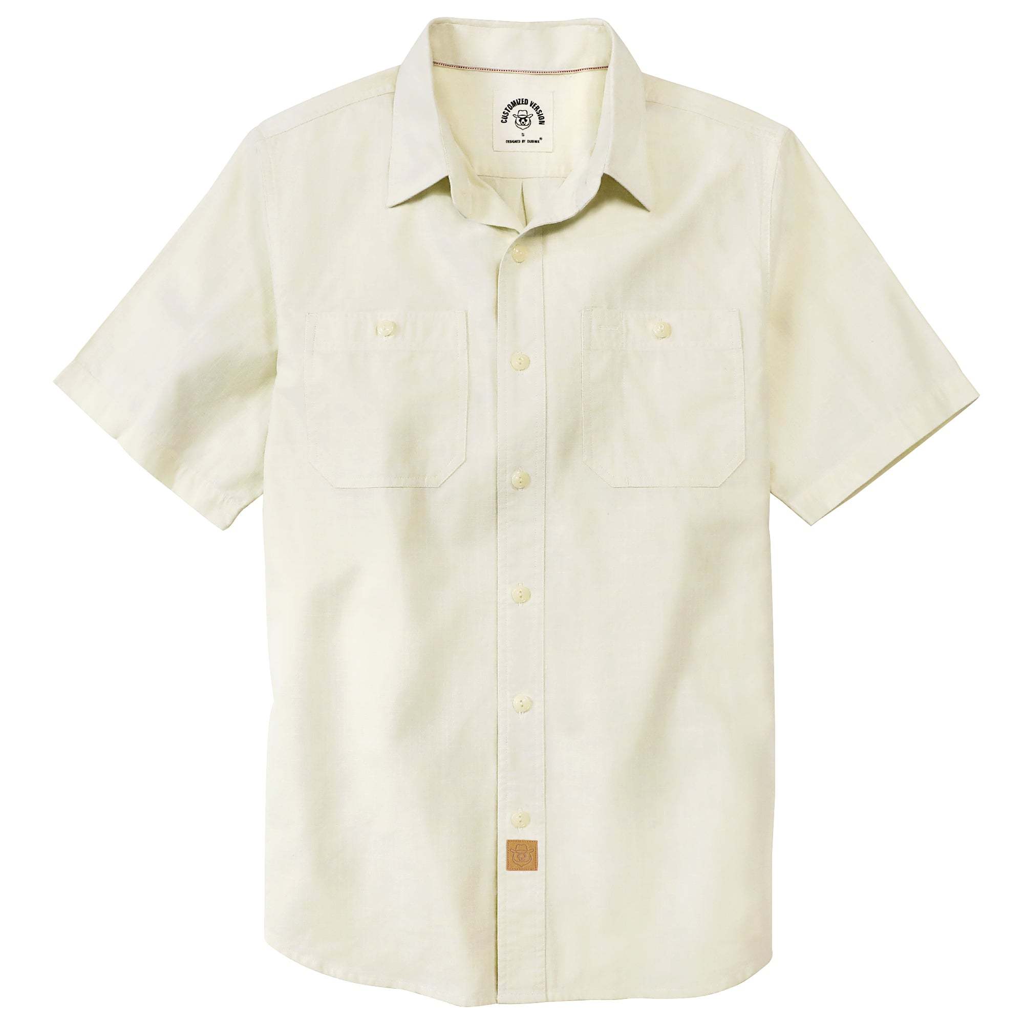 Dubinik? White Solid Mens Short Sleeve Button Down Casual Cotton Regular Fit Lightweight Pocket Chambray Mens Button Down Short Sleeve#0057007