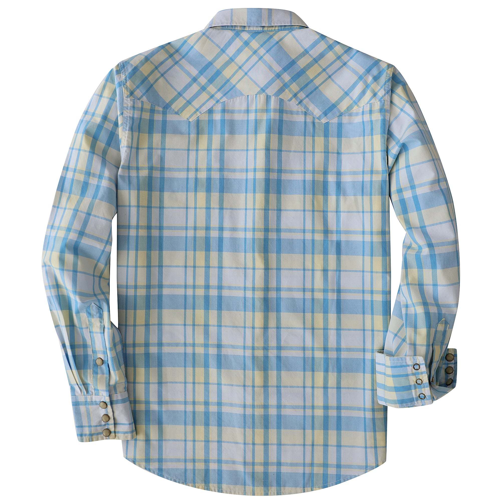 Dubinik? 4.1oz Pearl Snap Shirts For Men Long Sleeve Lightweight Casual Sawtooth Pocket Western Plaid Cowboy Cotton Vintage Work Shirt#48022