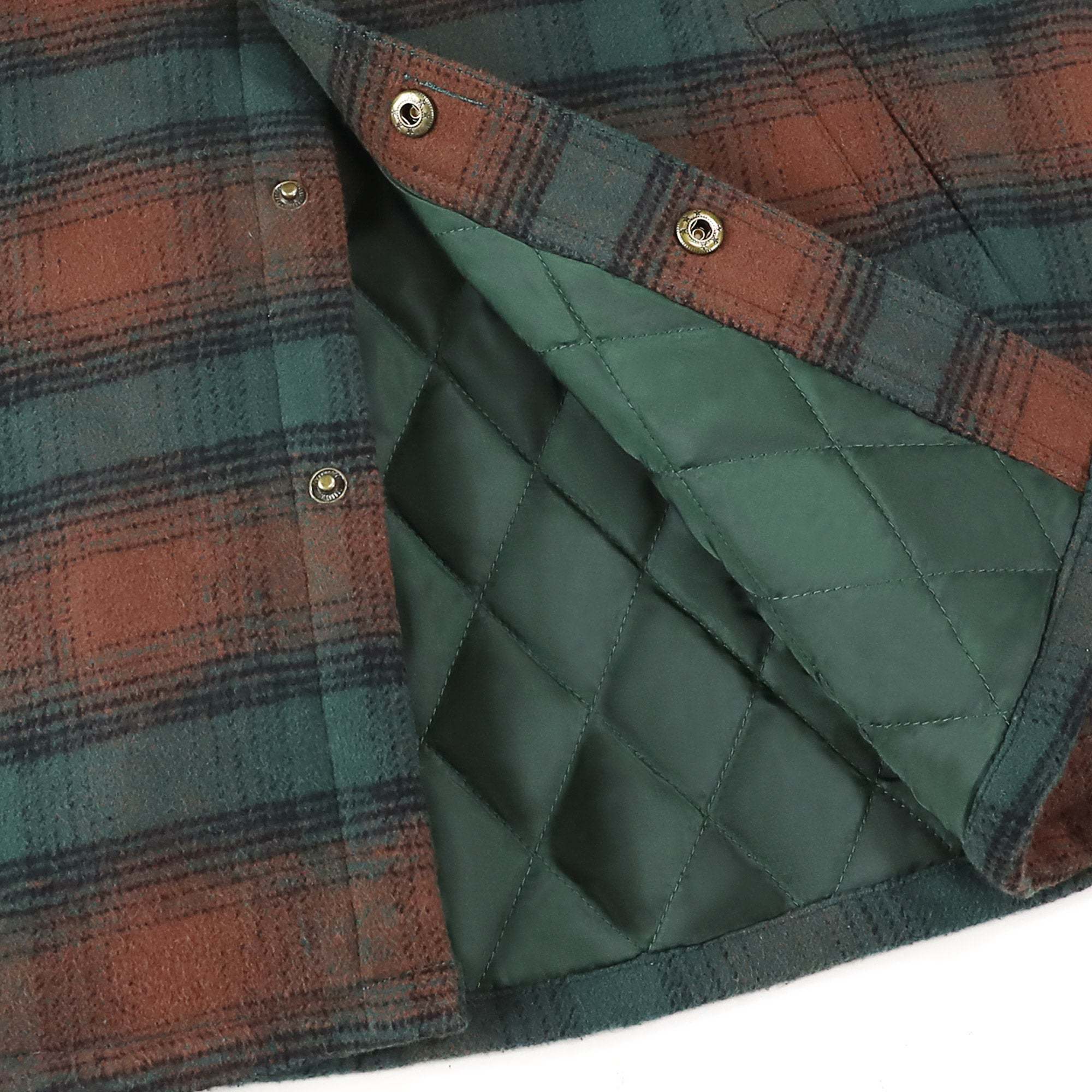 Dubinik? 10.8oz Men’s Overshirt Shacket – Cozy Warm-Lined Green Plaid Flannel, Lightweight Casual Button-Down Long Sleeve Jacket #0181015