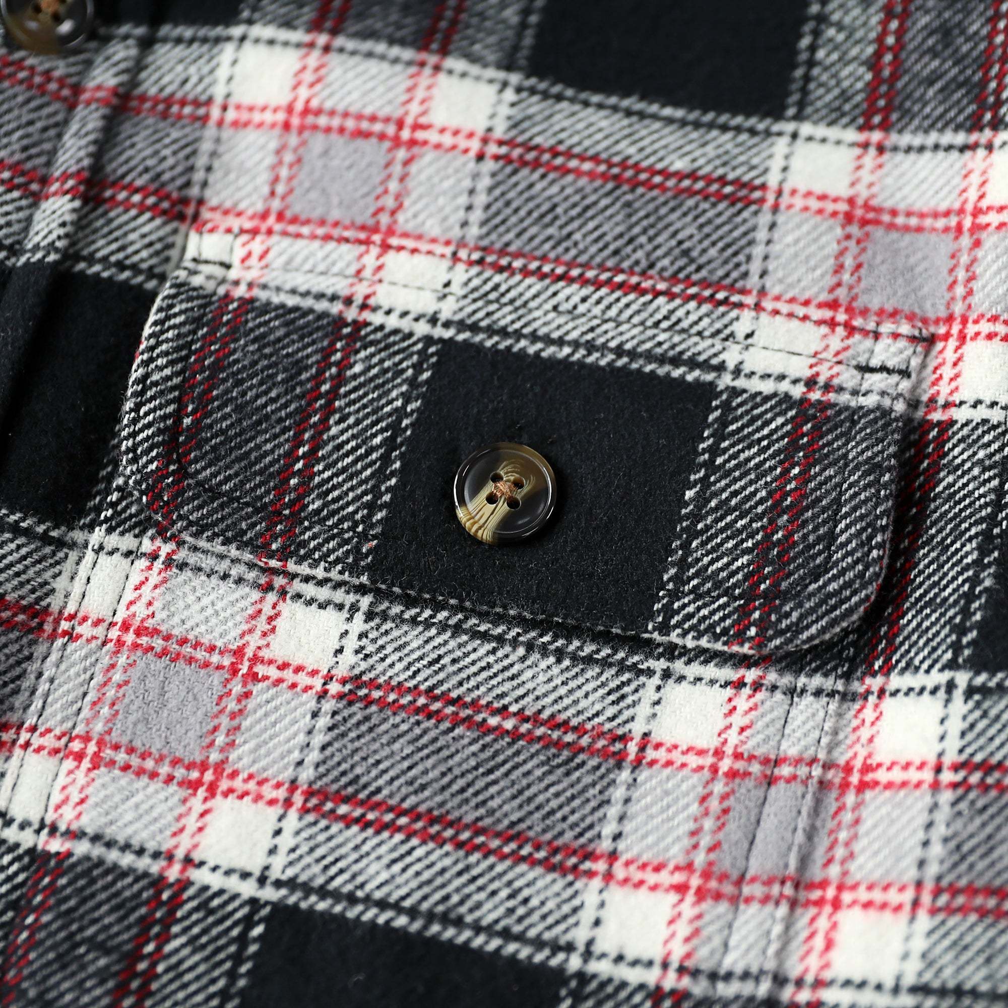 Dubinik? 10.8oz Men's Flannel Shacket Plaid Jacket with Warm Lining Button Up#38404