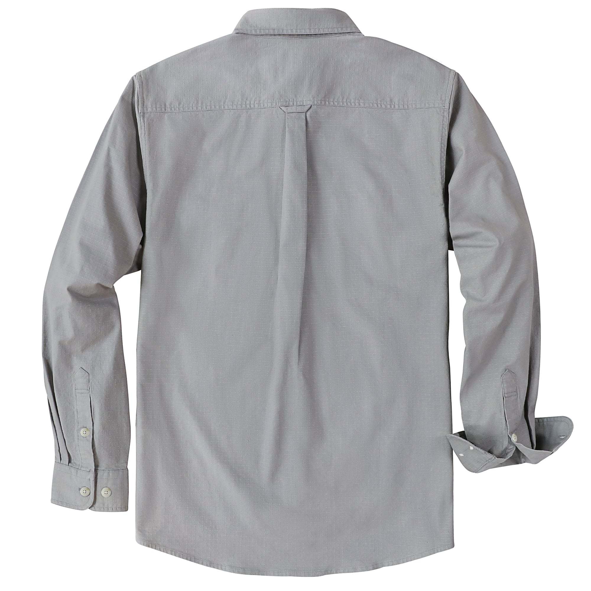 Dubinik? 6.5oz Mens Button Up Shirts Long Sleeve Casual Dark Gray Solid Shirts for Men Two Pocket Regular Fit Comfortable with Stretch Shirt#0056005