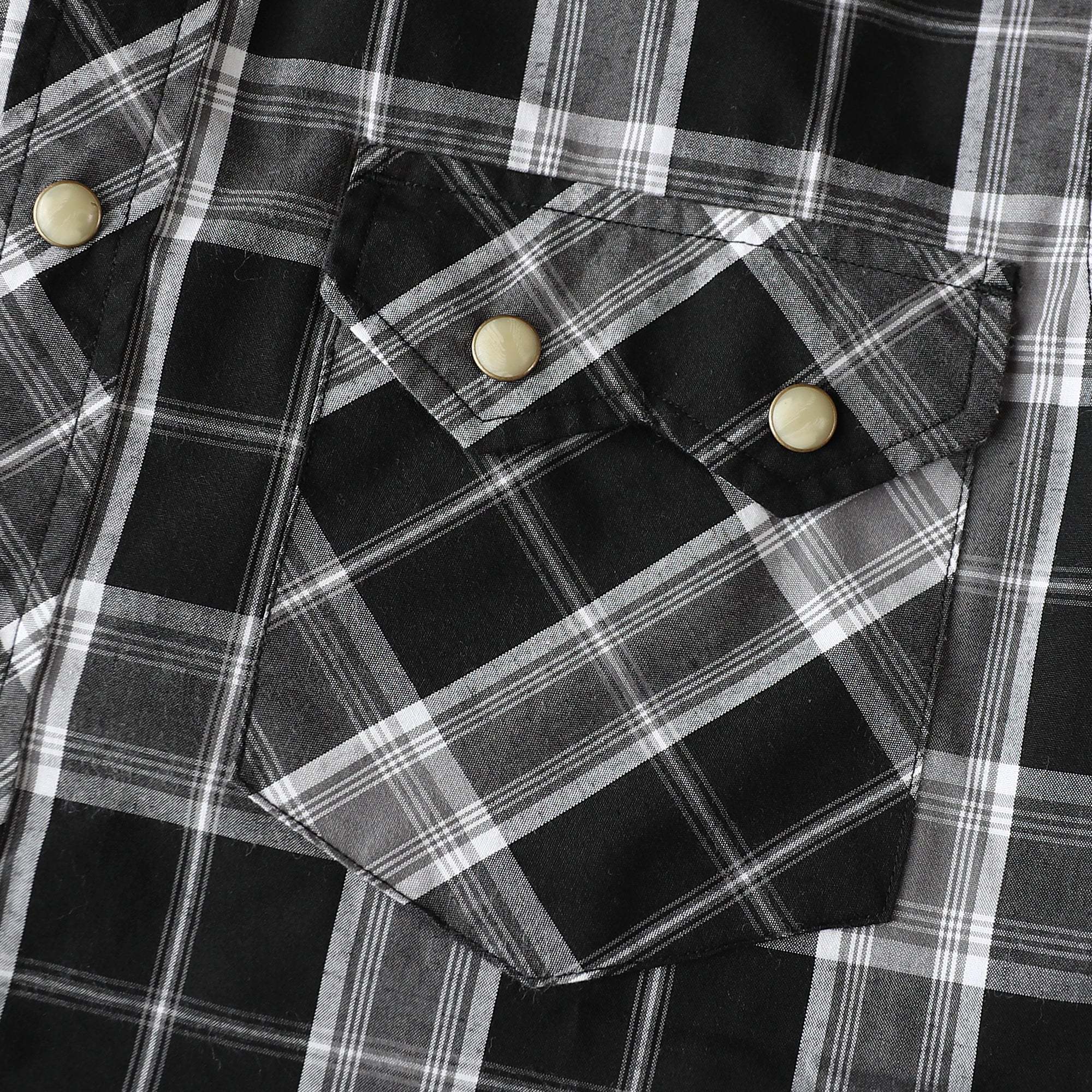 Dubinik? 4.1oz Pearl Snap Shirts For Men Long Sleeve Lightweight Casual Sawtooth Pocket Western Plaid Cowboy Cotton Vintage Work Shirt#48006
