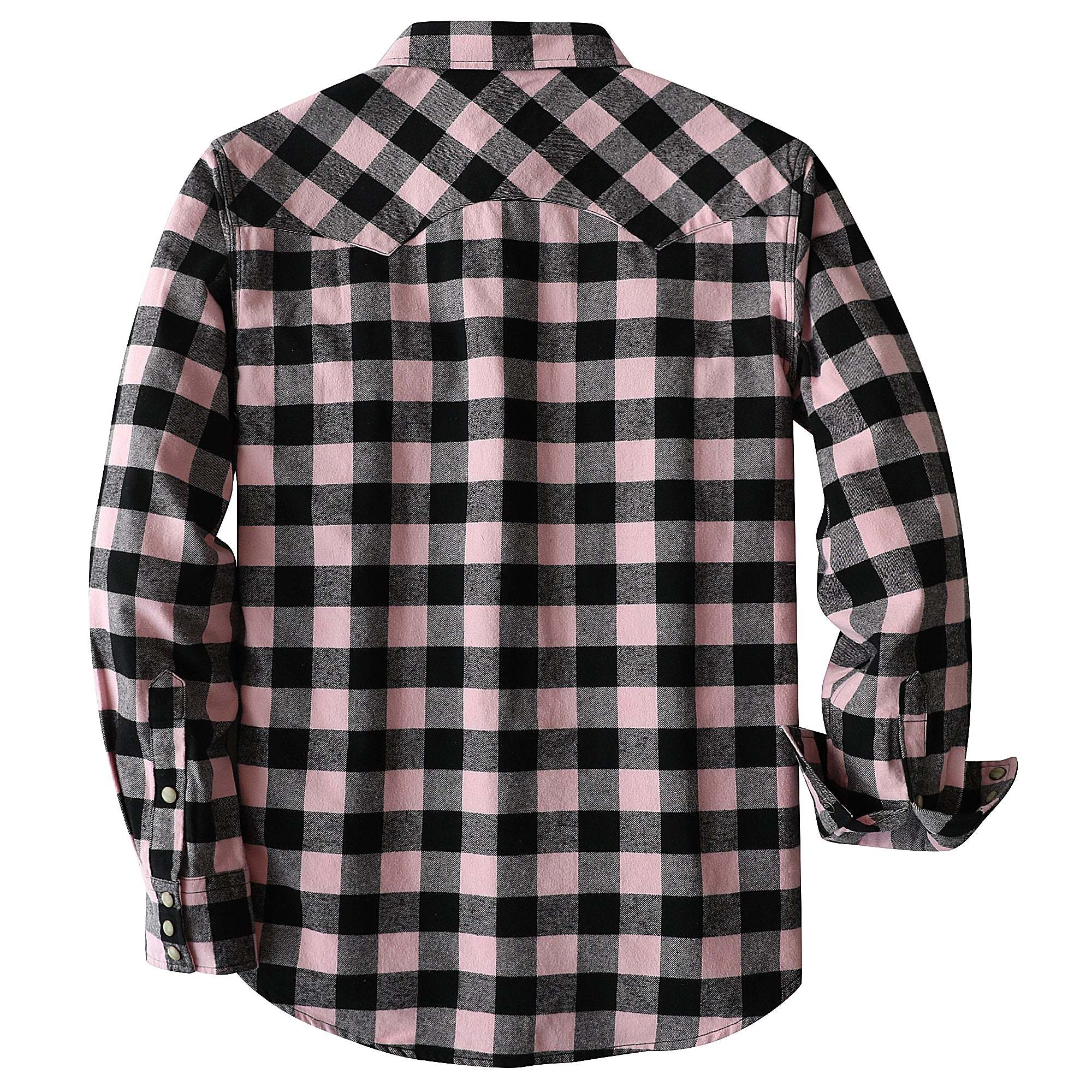 Dubinik? 6.3oz Flannel Shirt for Men Long Sleeve Casual Cozy Snap Button Western Plaid Shirts Soft Pure Cotton#37013