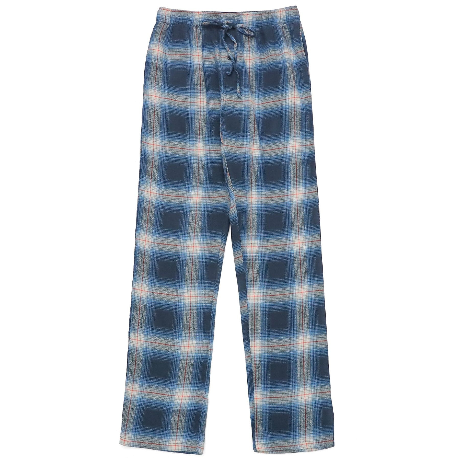 Cotton Flannel Pajama Plaid Sleep & Lounge Pants, PJ Bottoms With Pockets And Button Fly #3010