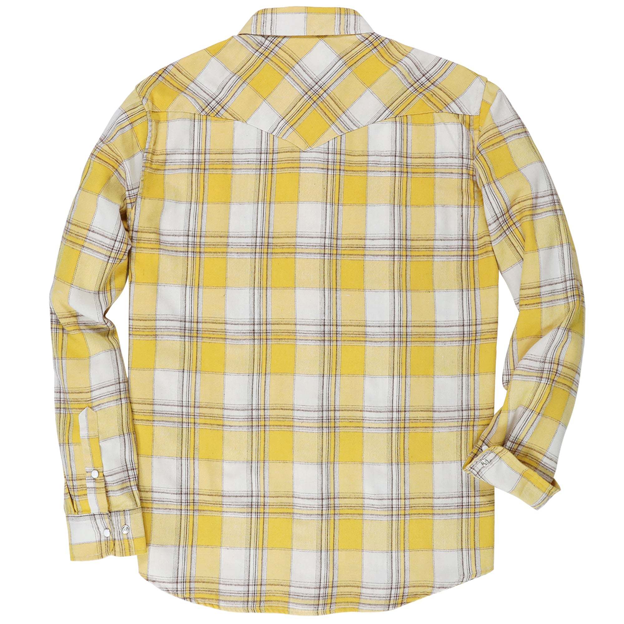 6oz Mens Flannel Long Sleeve Pearl Snap Buttons Western Cowboy Vintage Casual Shirts #2811