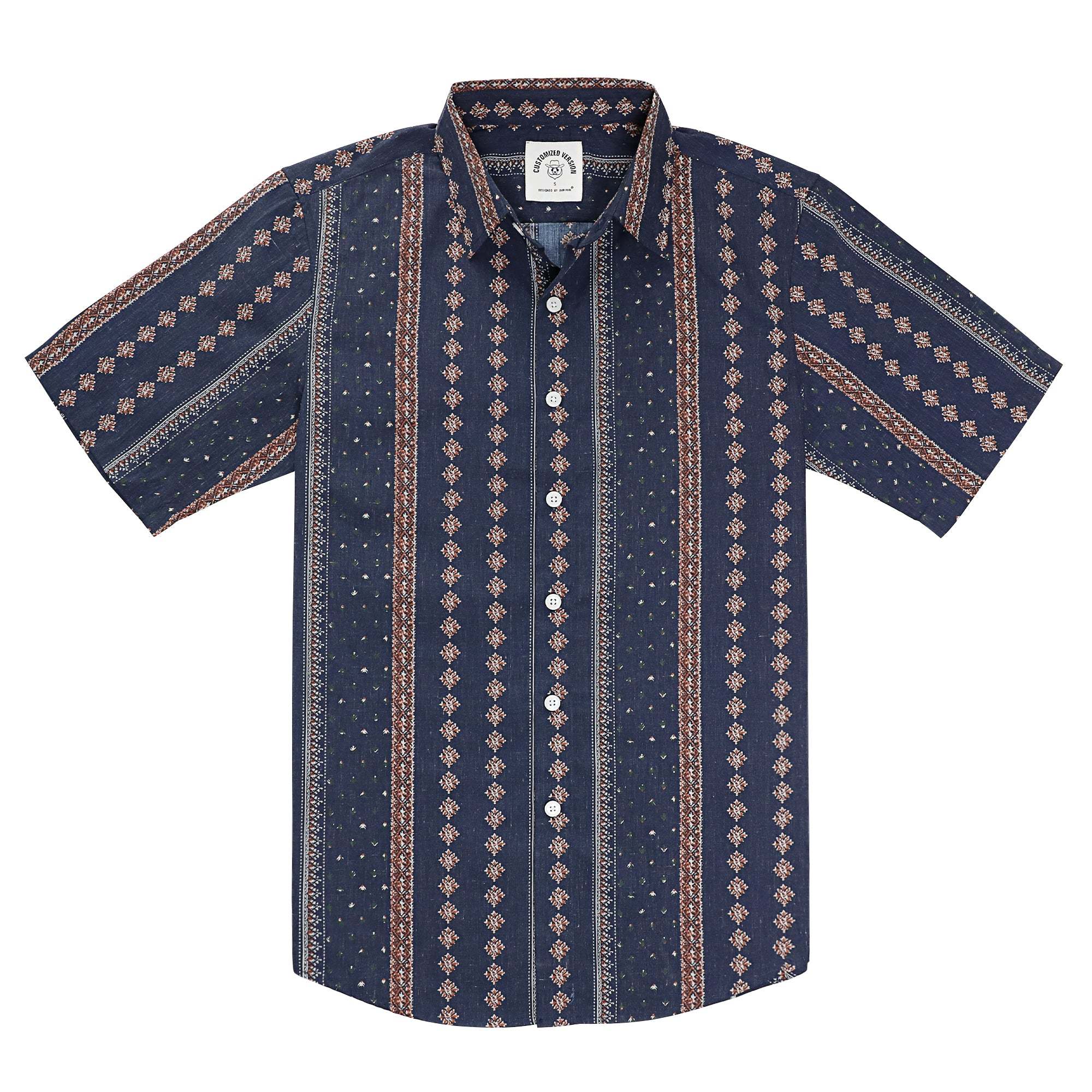 Hawaiian Shirt for Men Aloha Tropical Short Sleeve Button Down Print Beach Shirts #2614