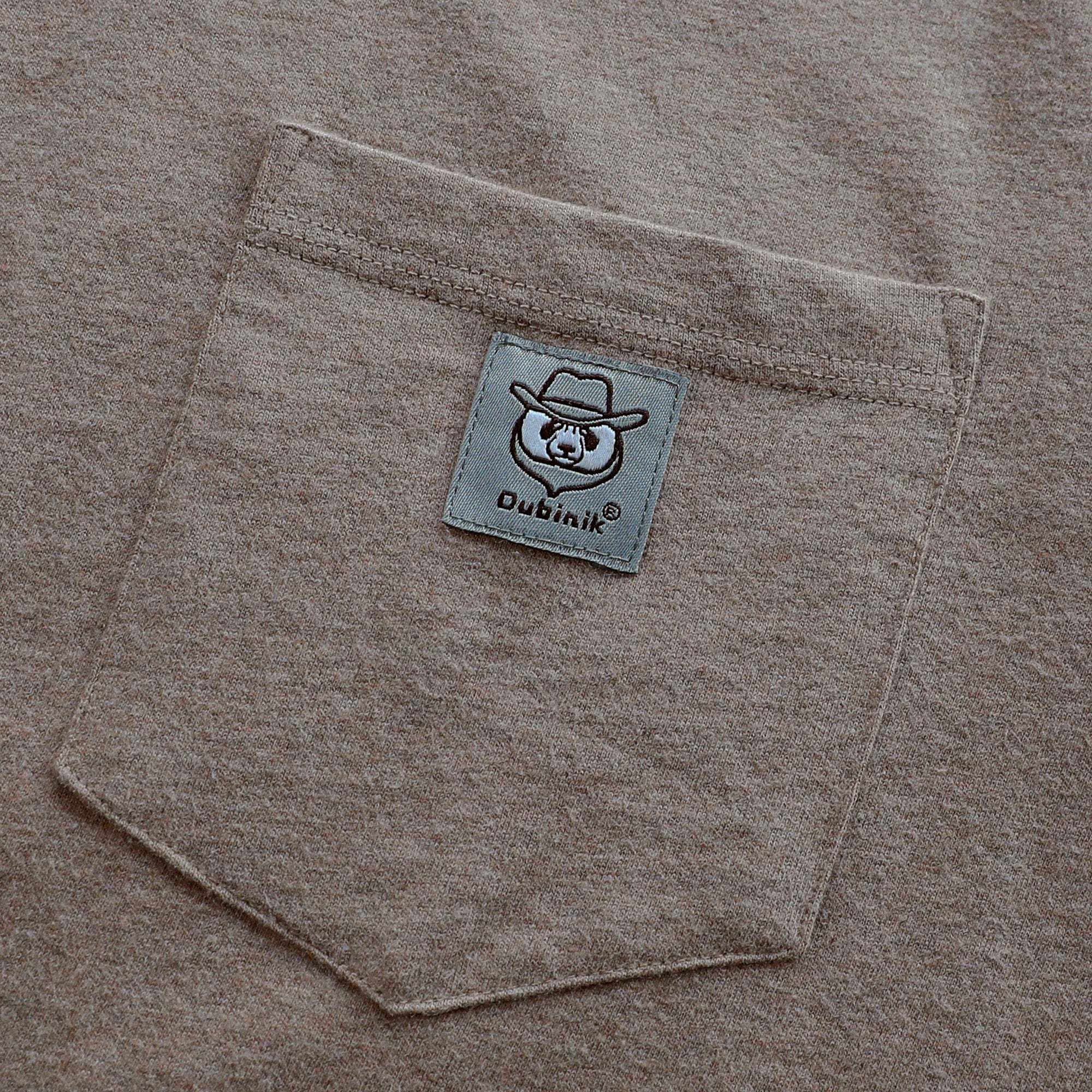 Dubinik? Men's Long Sleeve T-Shirts 100% Cotton Heightwight Workwear with Pocket#31205