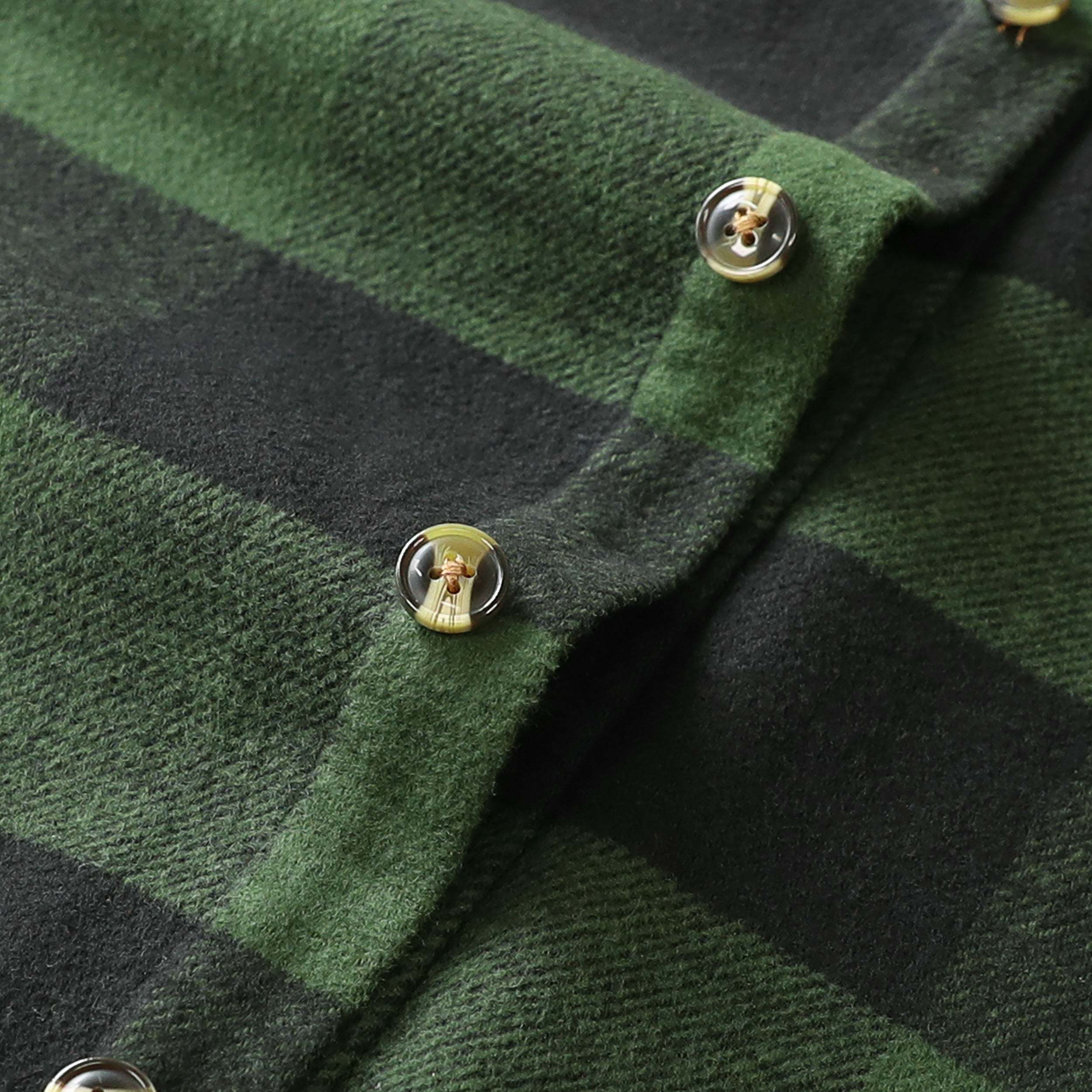 Dubinik? 10.8oz Ultra Heavyweight Green Flannel Shirt for Men Long Sleeve Casual Button Down Soft Pure Cotton Plaid Warm Suede Cuffs#0082017