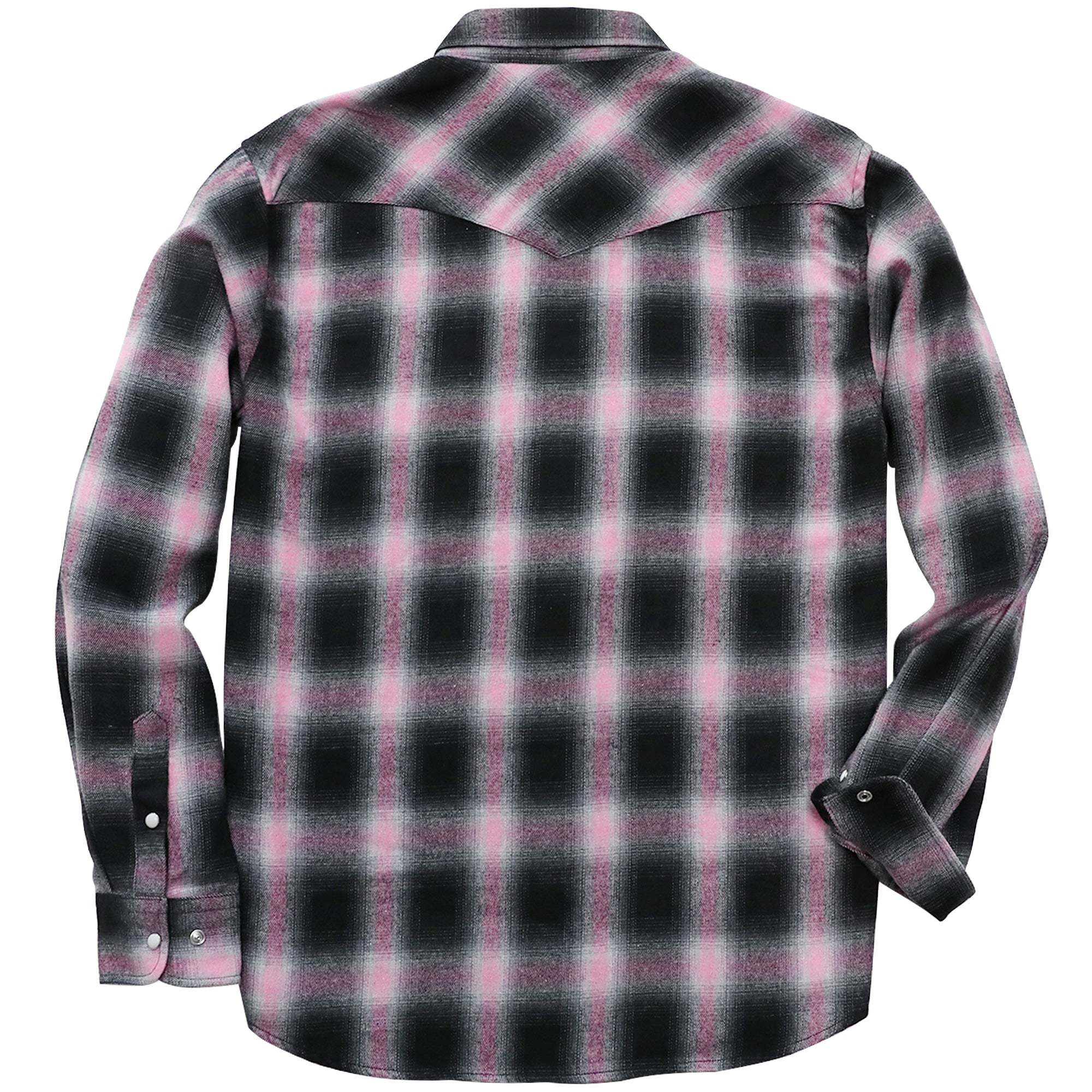 6oz Mens Flannel Long Sleeve Pearl Snap Buttons Western Cowboy Vintage Casual Shirts #2820