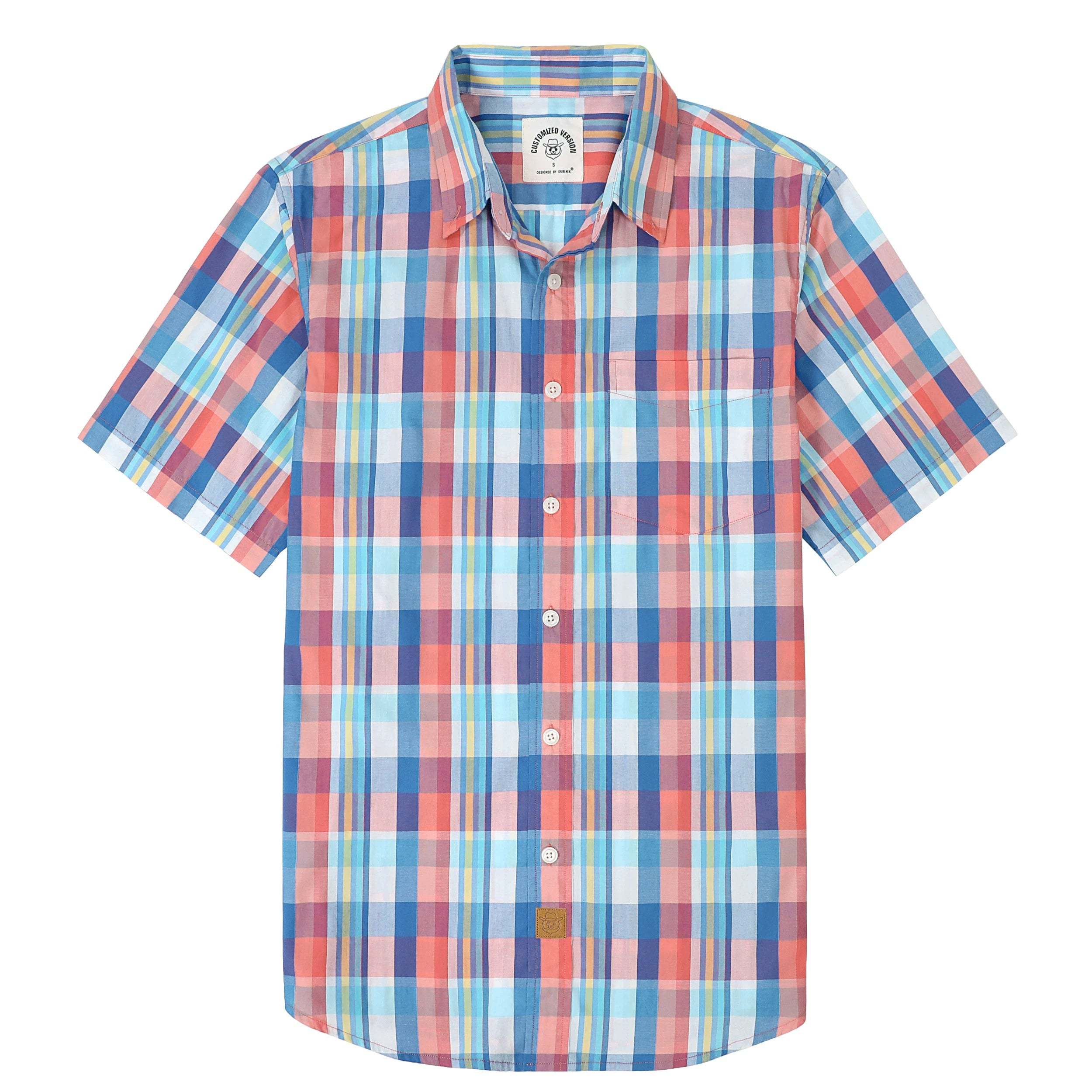 Dubinik? Mens Short Sleeve Button Down Shirts Summer Vintage Short Sleeve Button Down Men Lightweight Men's Casual Shirts#51021