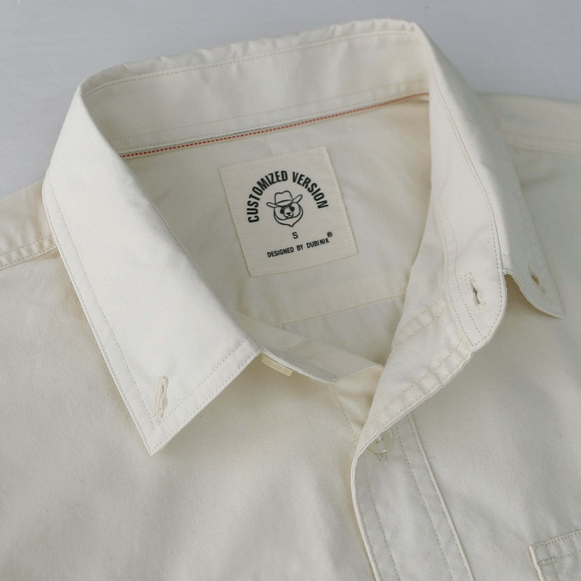 Dubinik? 4.1oz Mens Long Sleeve Button Down Solid Beige Shirts Casual Plaid Shirt with Practical Double Pockets Comfortable and Soft#0050032