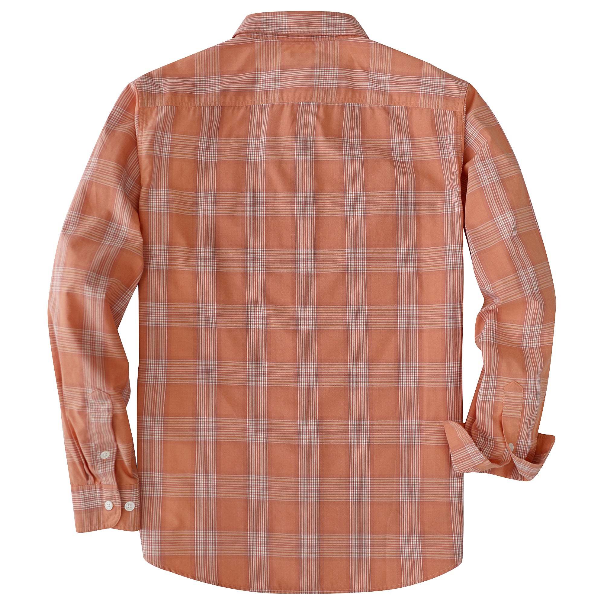 Dubinik? 4.1oz Mens Long Sleeve Button Down Shirts Casual Plaid Shirt with Practical Double Pockets Comfortable and Soft#0050021
