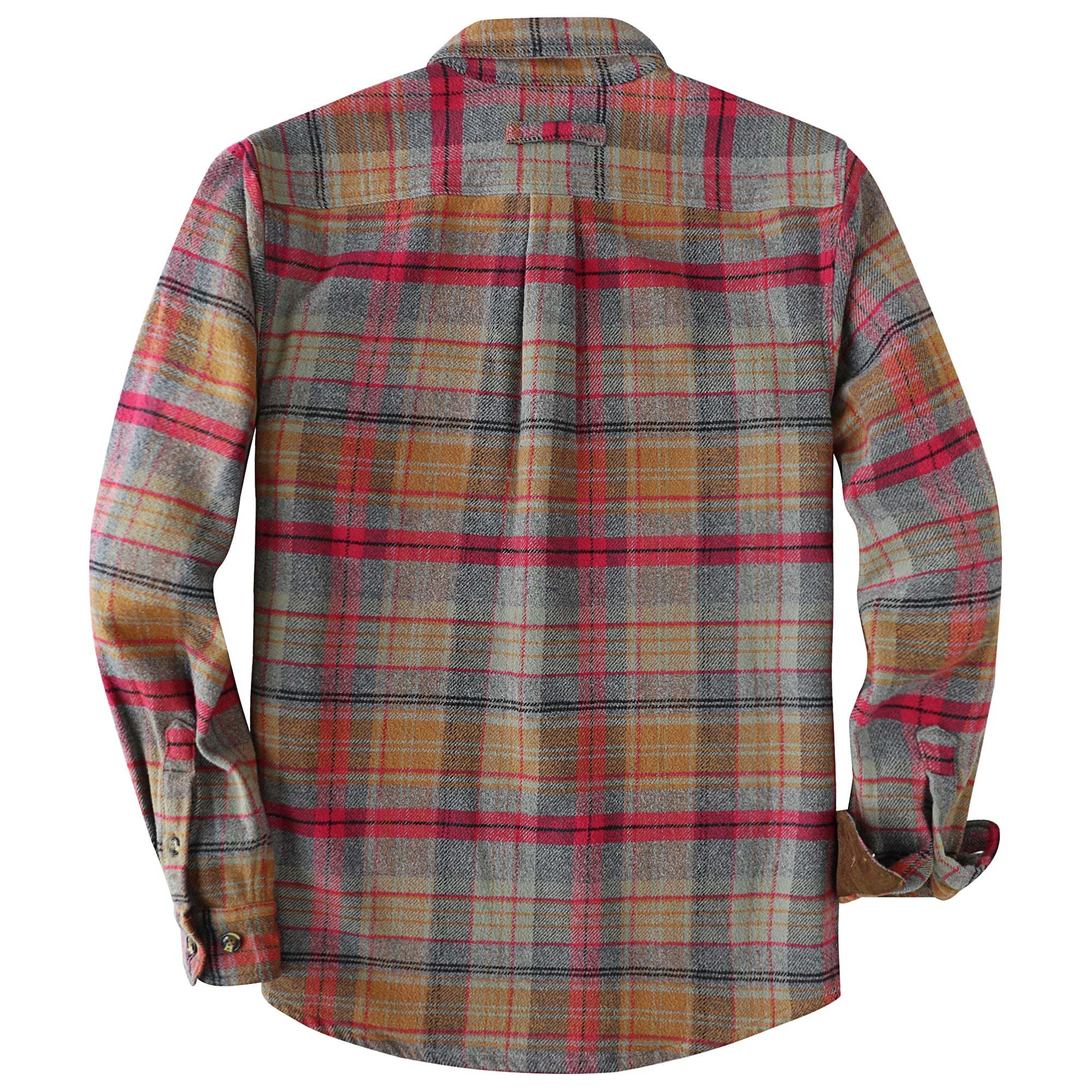 Dubinik? 10.8oz Ultra Heavyweight Mens Flannel Shirts Long Sleeve Casual Button Down Pocket Soft Warm Cotton Shirt#84002