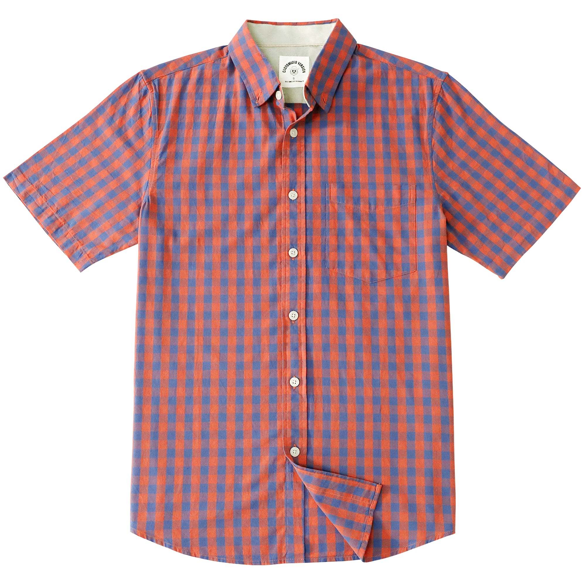 Men's casual short-sleeved cotton shirt #0028