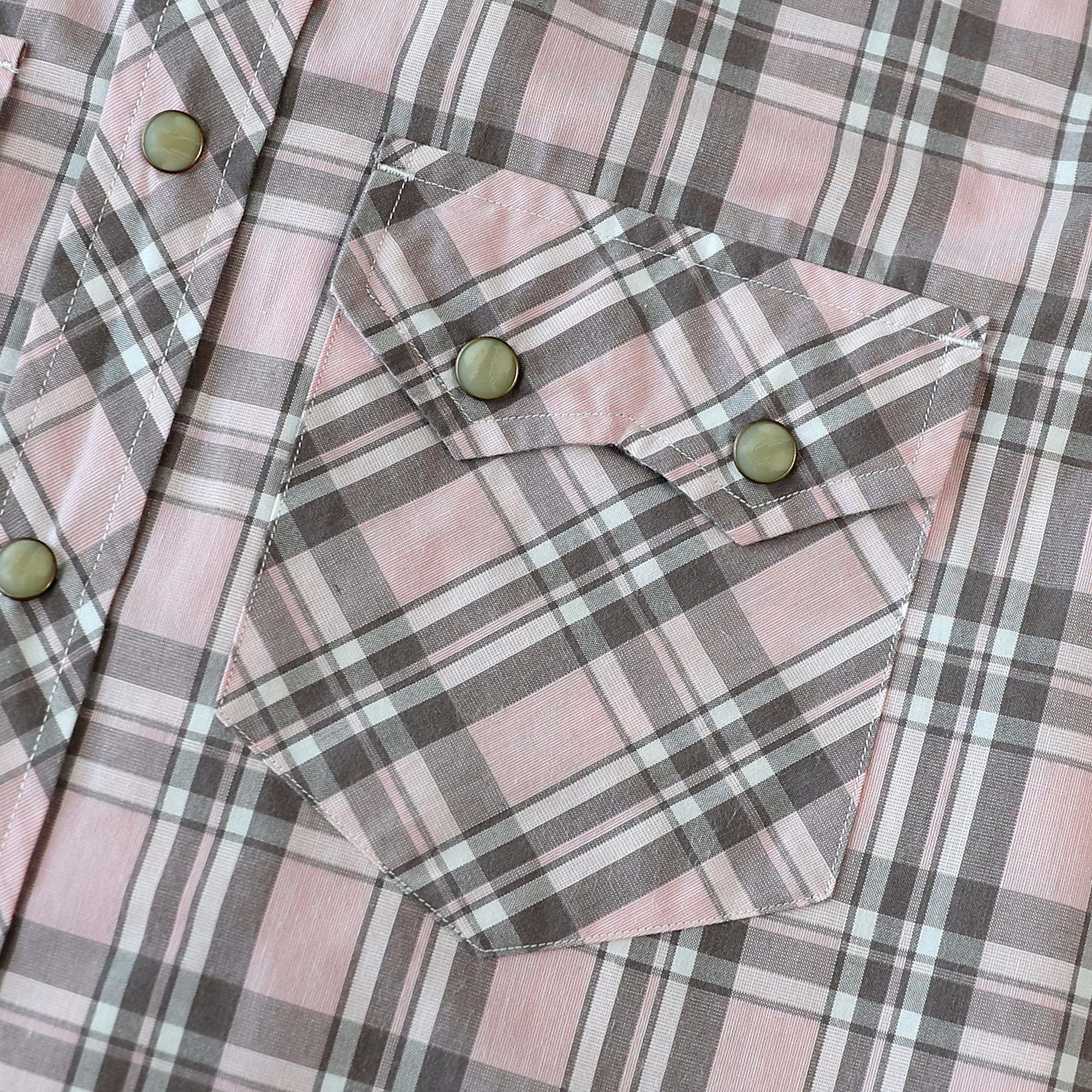 Dubinik? 4.1oz Pearl Snap Shirts For Men Long Sleeve Lightweight Casual Sawtooth Pocket Western Plaid Cowboy Cotton Vintage Work Shirt#48018