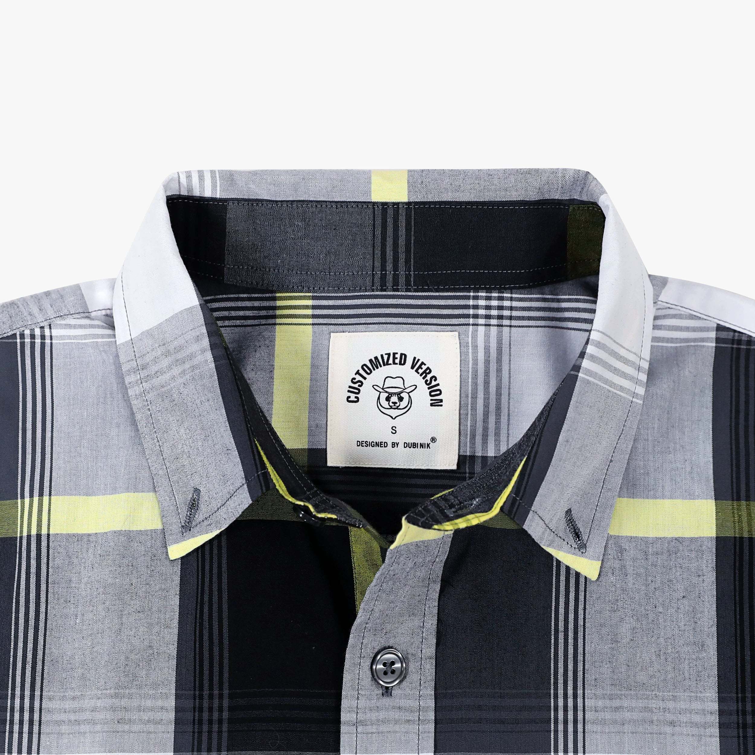 Dubinik? 3.2oz Mens Long Sleeve Casual Button Down Vintage Plaid Shirts#52017