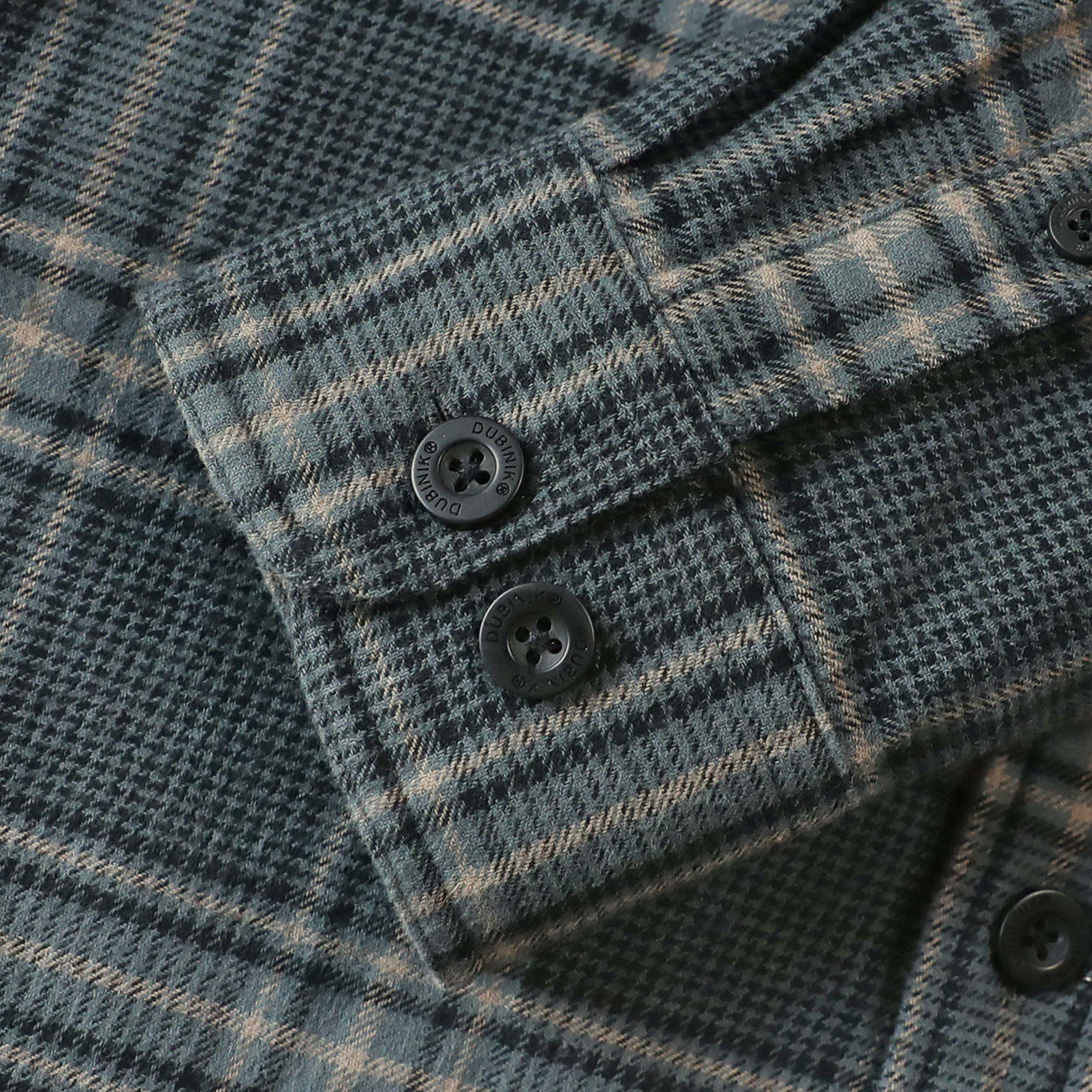 Dubinik? 6oz Mens Long Sleeve Midweight Flannel Shirt Warm Casual Soft Cotton Button Down Plaid Shirt #3404