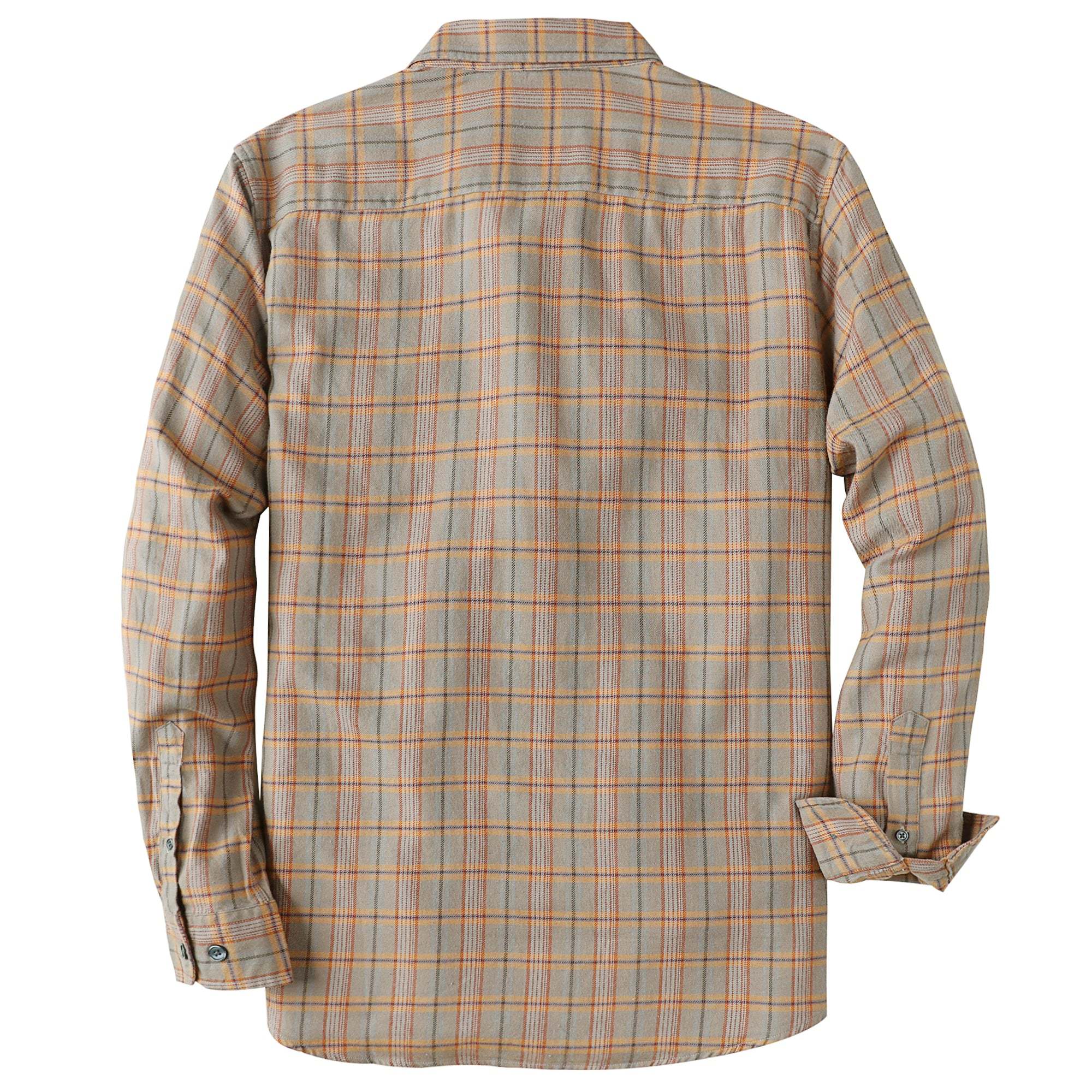 6oz Men's Plaid Flannel Long Sleeve Shirts #0334