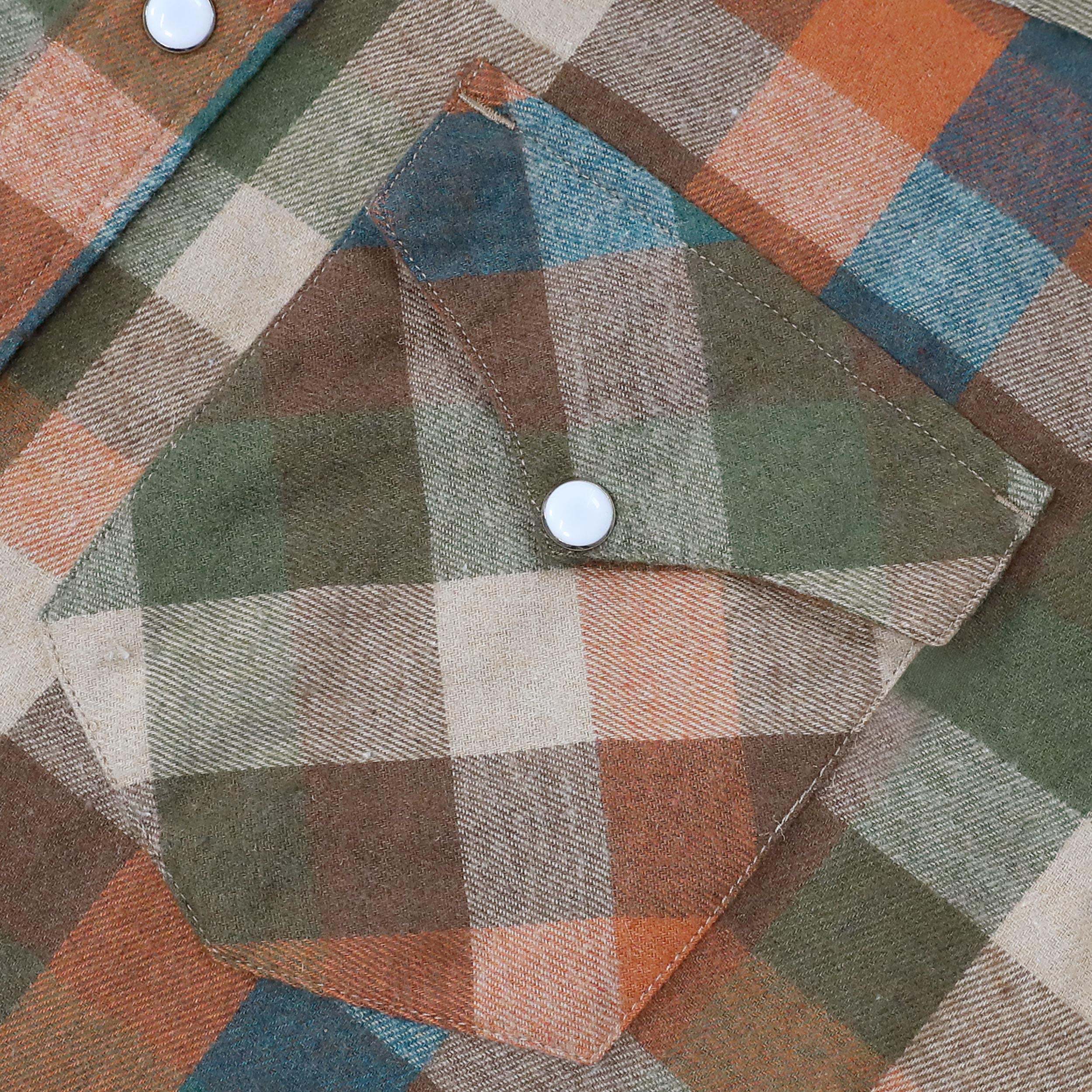 Tall size in stock now! Dubinik? 6oz Flannel Shirt For Men Western Cowboy Pearl Snap Shirts For Men Long Sleeve Vintage Buttons Down Plaid Shirt #28702