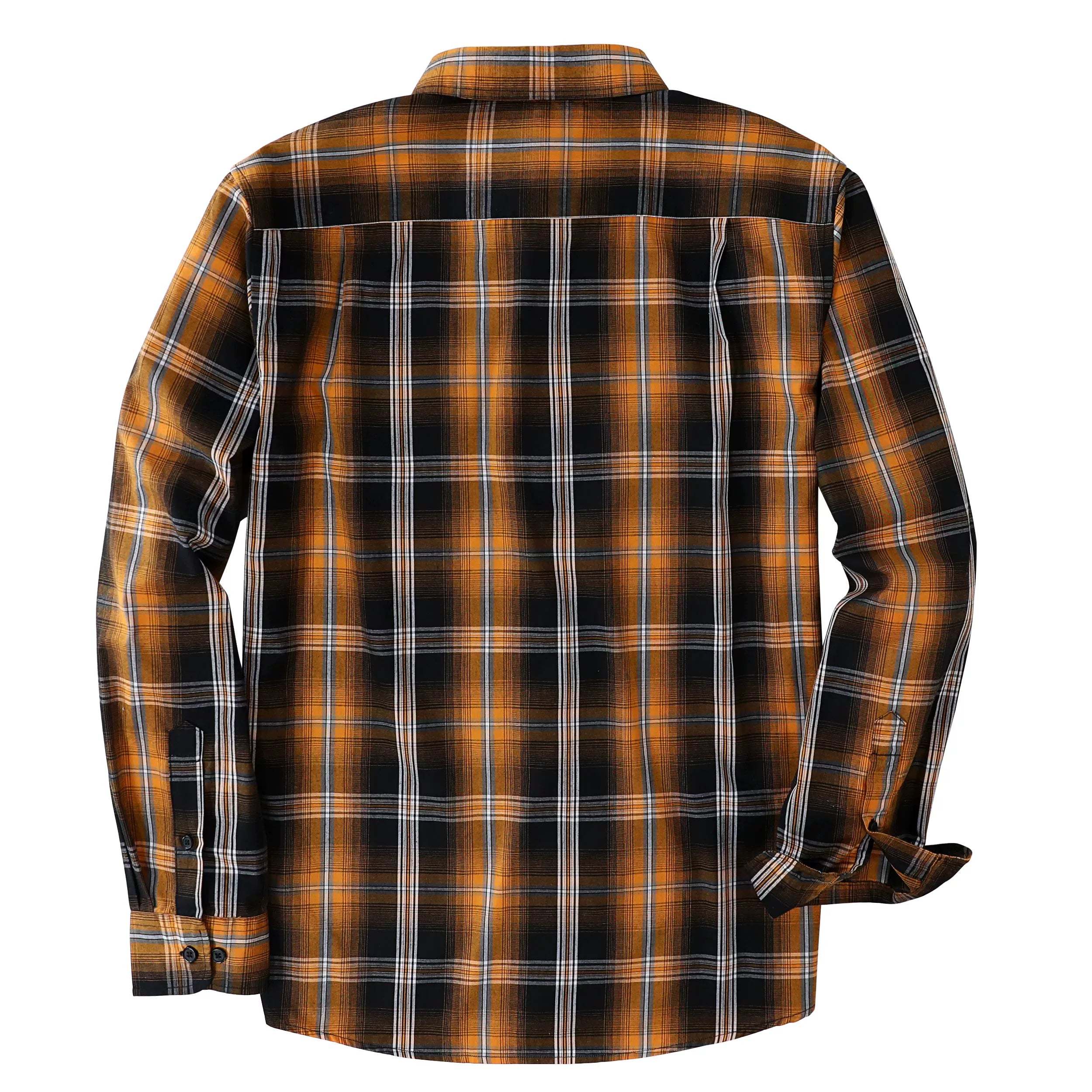 Dubinik? 3.2oz Mens Long Sleeve Casual Button Down Vintage Plaid Shirts#52005