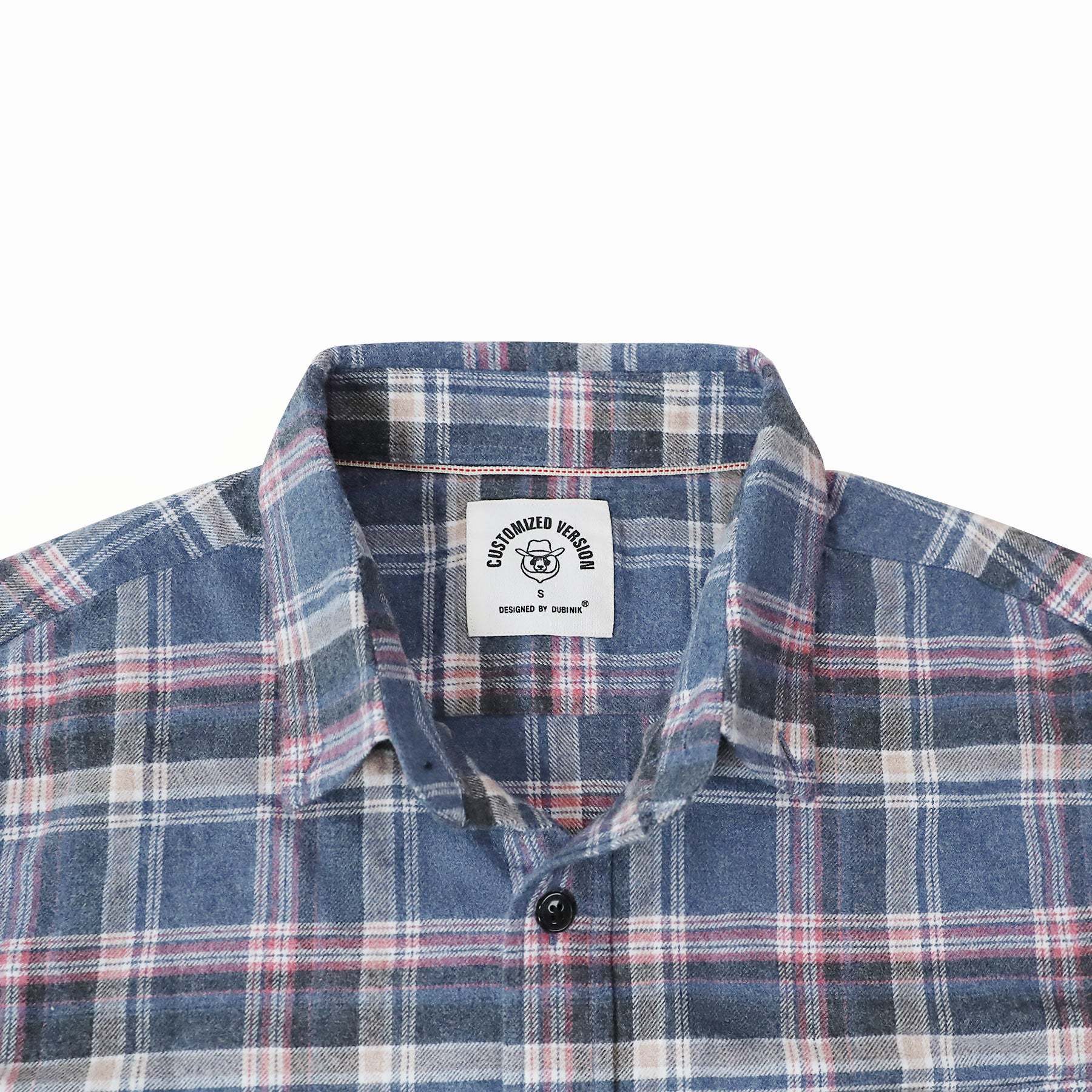 Dubinik? 6oz Flannel Shirt for Men 100% Cotton Mens Flannel Shirts Long Sleeve Plaid Soft Casual Button Down Shirt Men#66029