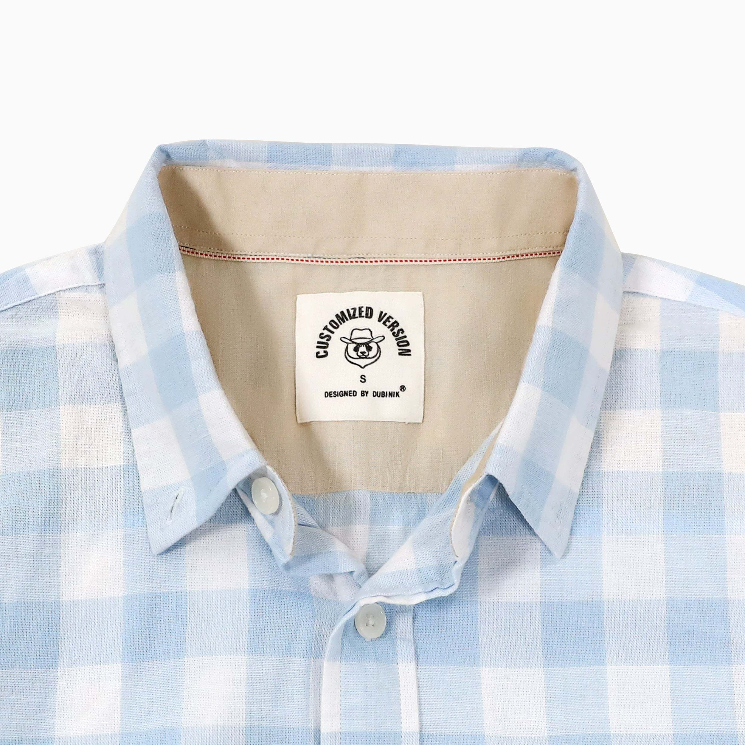 Dubinik? Mens Short Sleeve Button Down Shirts 100% Cotton Plaid Men's Casual Button-Down Shirts with Pocket#01148