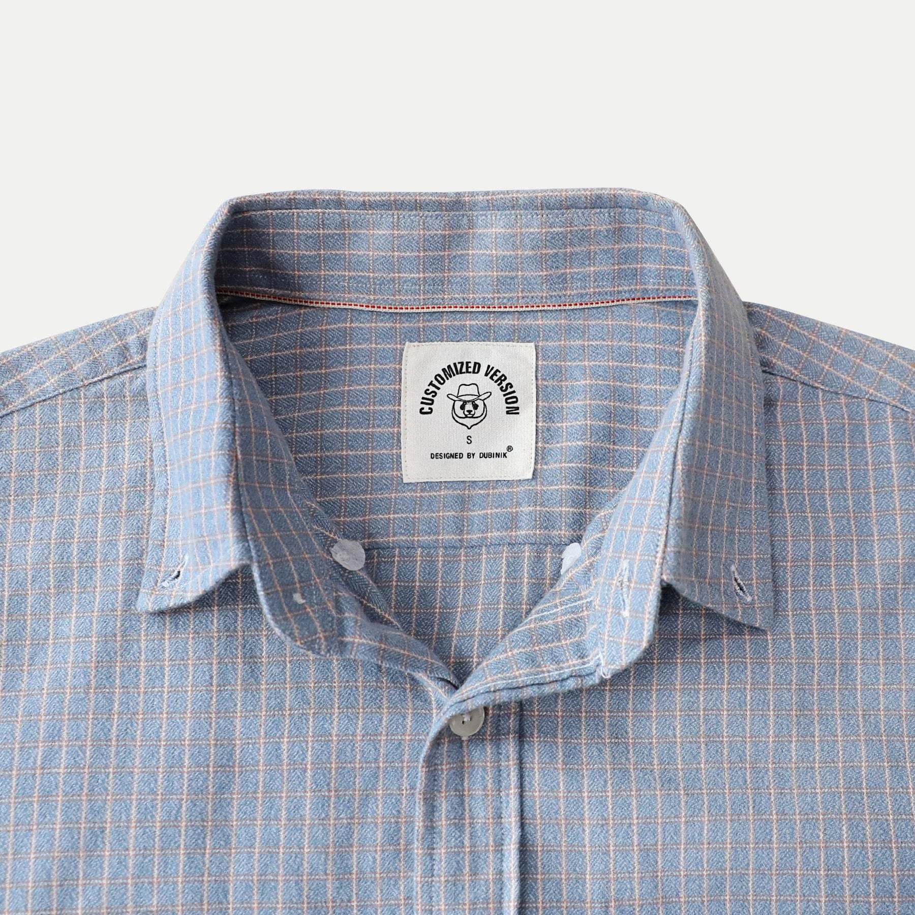 Dubinik? 6oz Flannel Shirt for Men 100% Cotton Mens Flannel Shirts Long Sleeve Plaid Soft Casual Button Down Shirt Men#66042