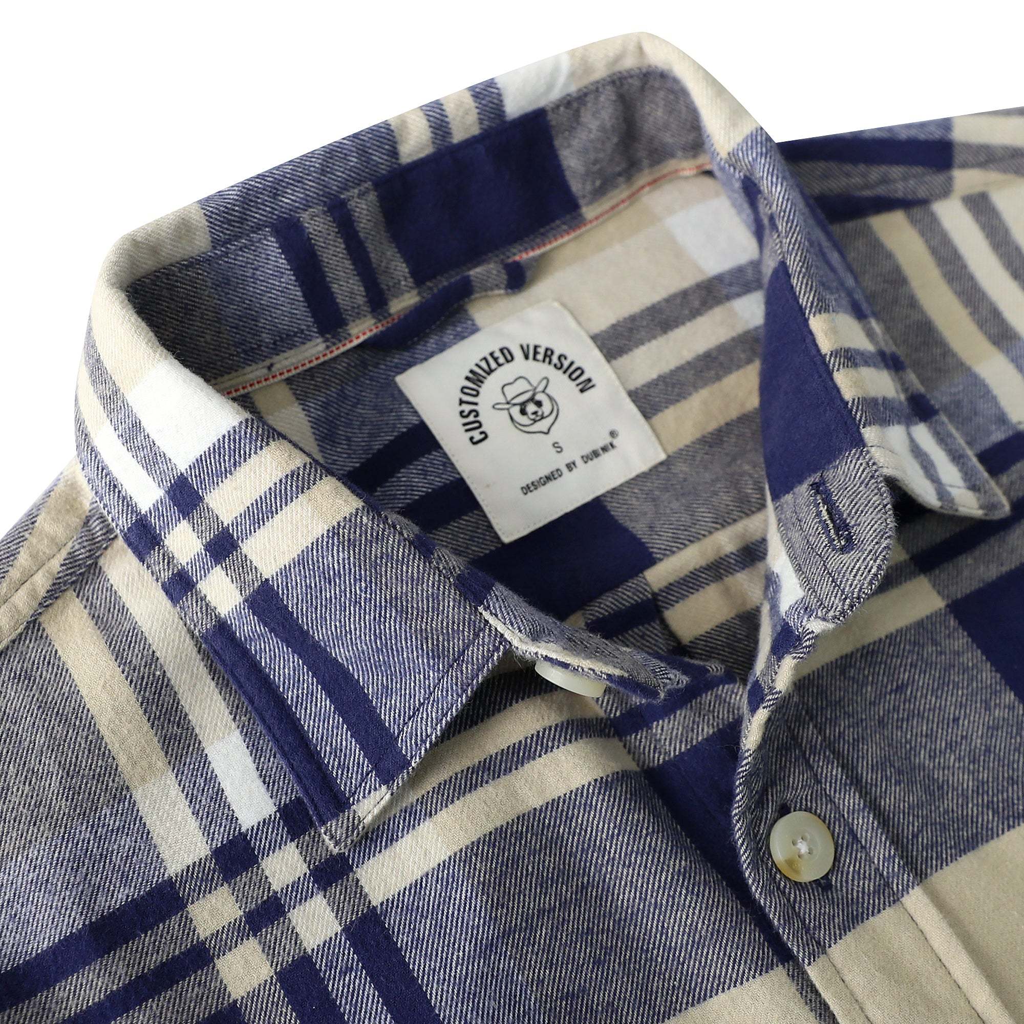 Dubinik? 6oz Mens Long Sleeve Midweight Flannel Shirt Warm Casual Soft Cotton Button Down Plaid Shirt #3421