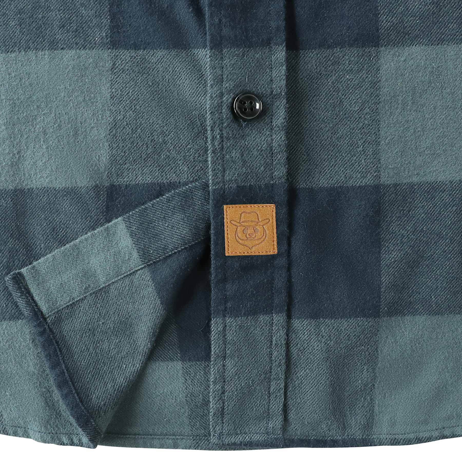 Dubinik? 6oz Green Navy Buffalo Flannel Shirt for Men 100% Cotton Mens Flannel Shirts Long Sleeve Plaid Soft Casual Button Down Shirt Men#66028 Tall size in stock now!
