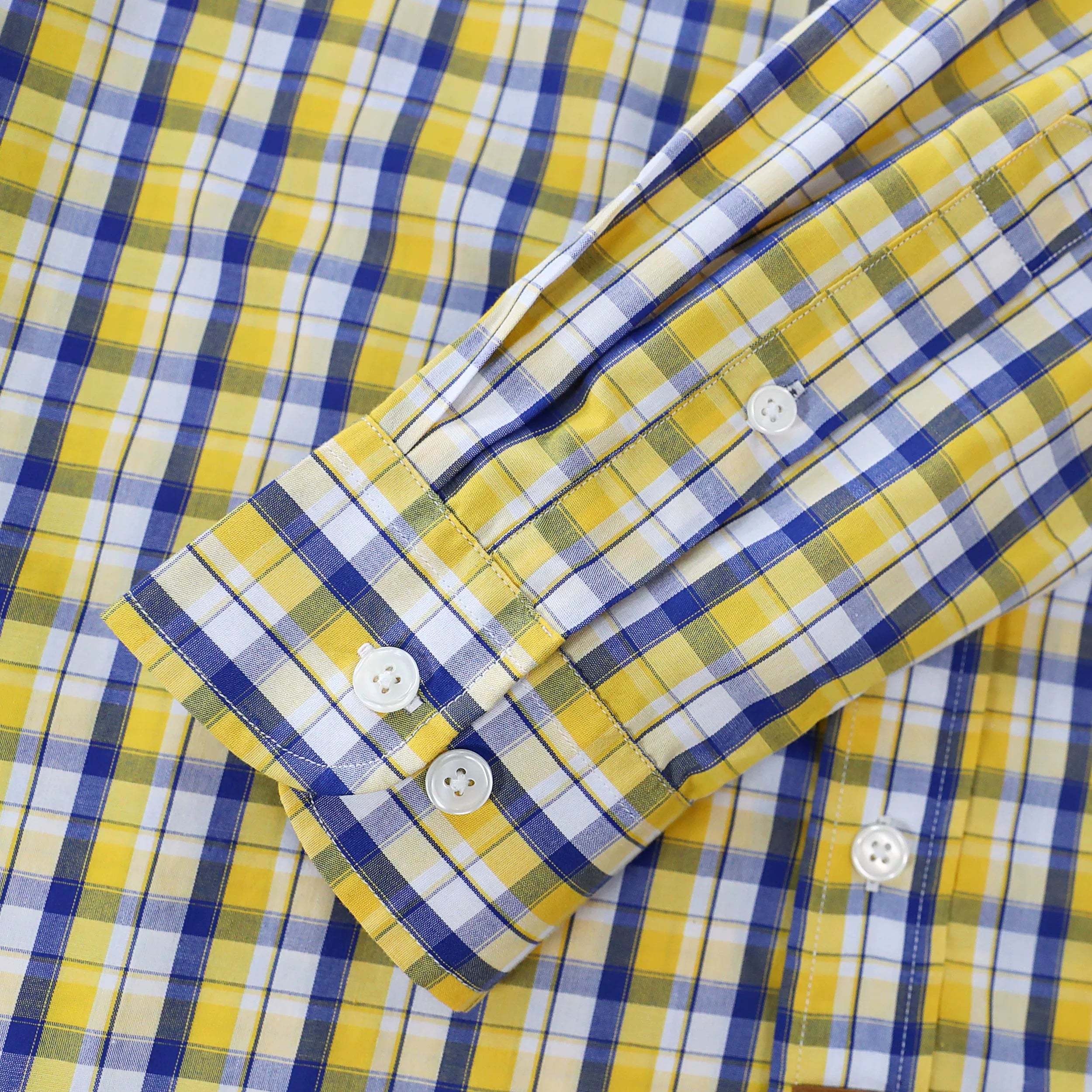Dubinik? 3.2oz Mens Long Sleeve Casual Button Down Vintage Plaid Shirts#52012