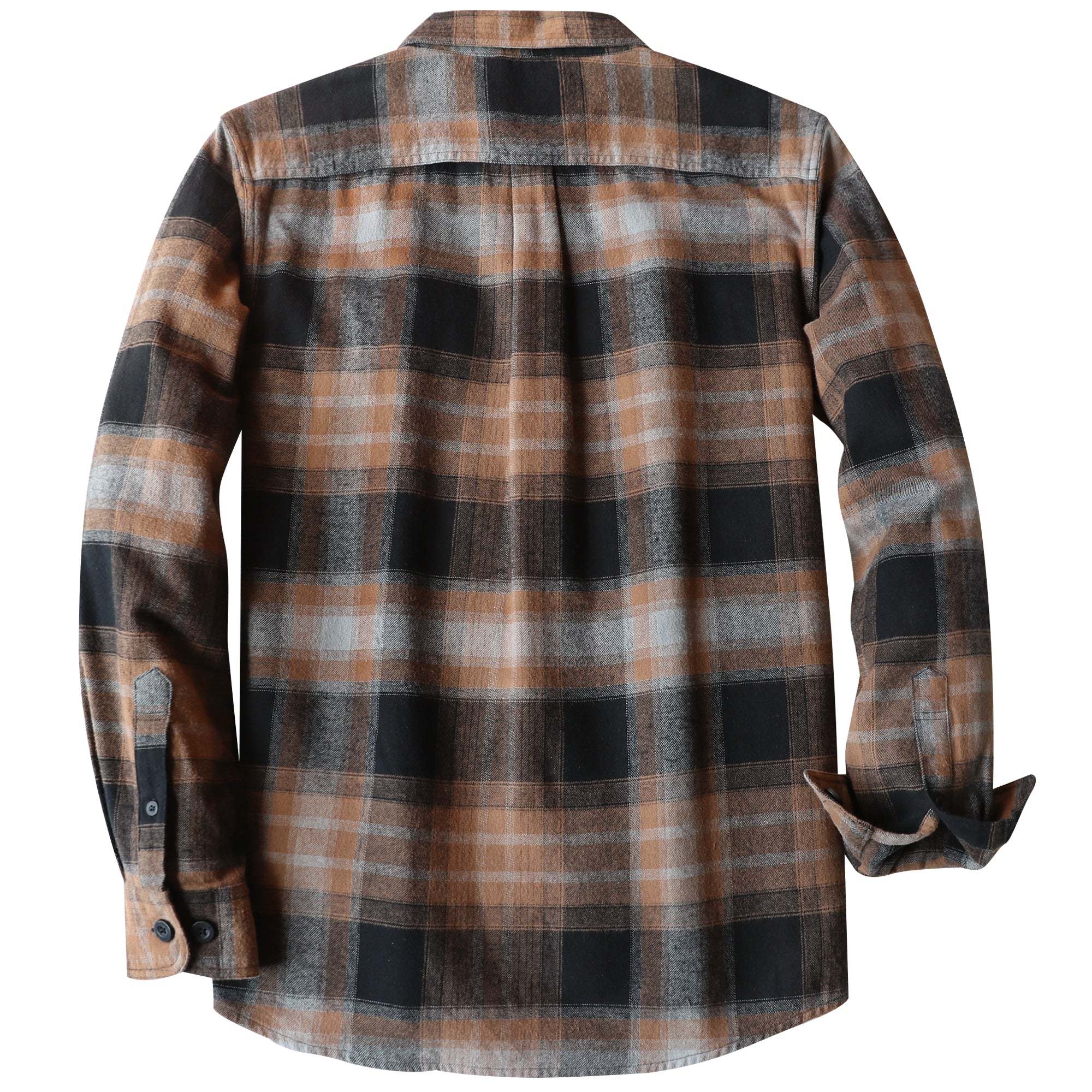 Dubinik? 6oz Mens Long Sleeve Midweight Flannel Shirt Warm Casual Soft Cotton Button Down Plaid Shirt #3417