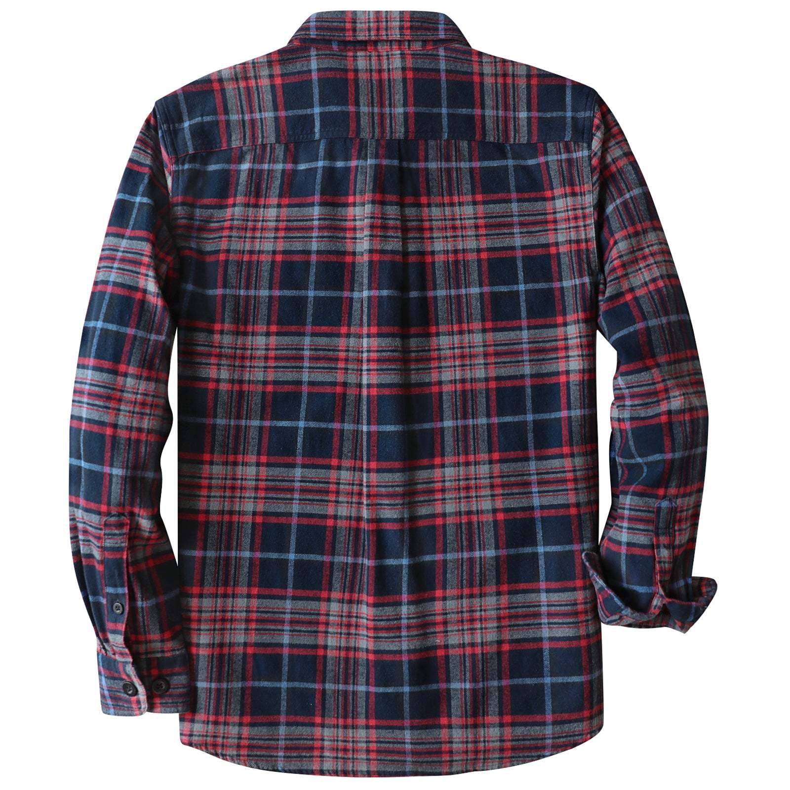 Dubinik? 6oz Mens Long Sleeve Midweight Flannel Shirt Warm Casual Soft Cotton Button Down Plaid Shirt #3414